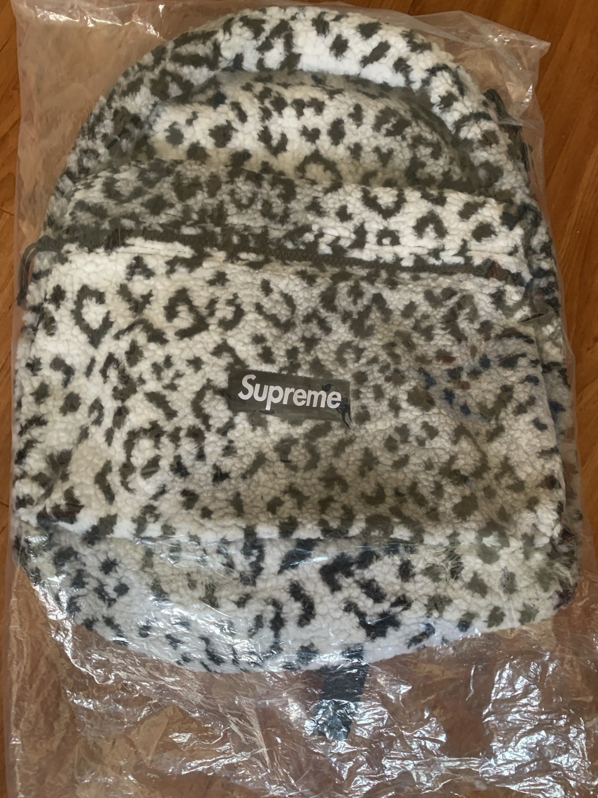 Supreme Backpack Leopard White FW17 New With Tags