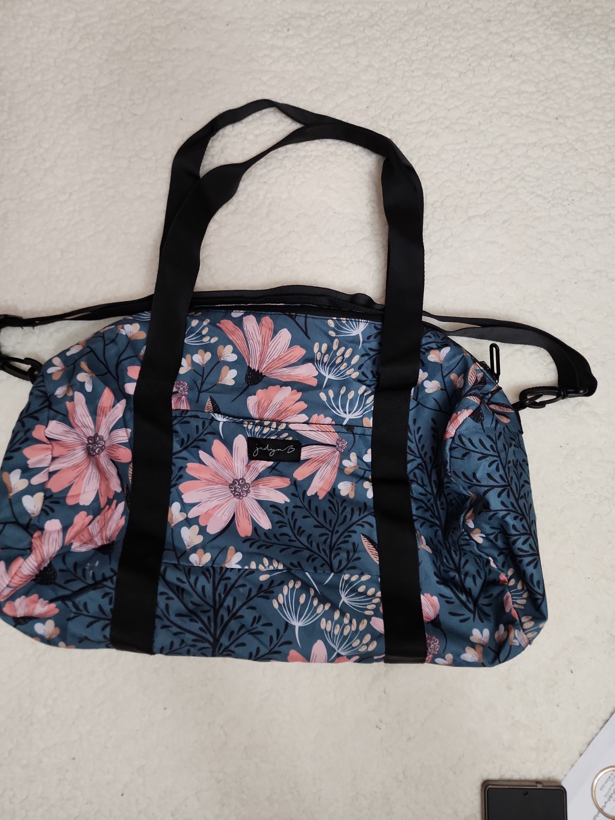 Jadyn B 19″ Barrel Women’s Duffel Bag Navy Floral RN146053 100% polyester China