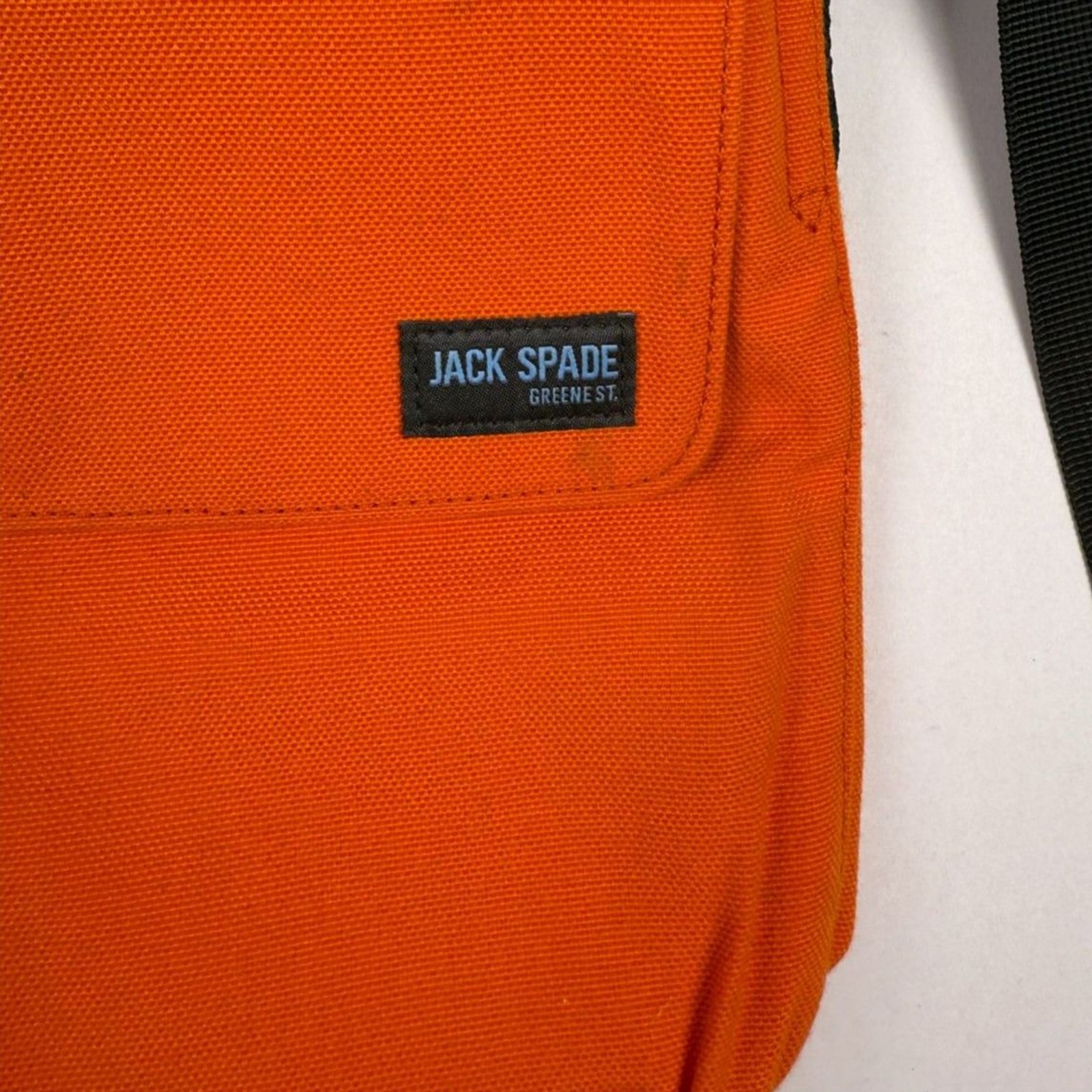 JACK SPADE Nylon Canvas Port Case Orange Messenger Crossbody Bag Men NWT