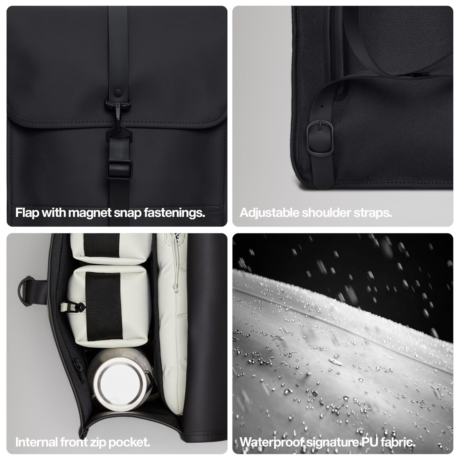 Waterproof Micro Black Backpack Lightweight Durable Waterproof Urban Commuter