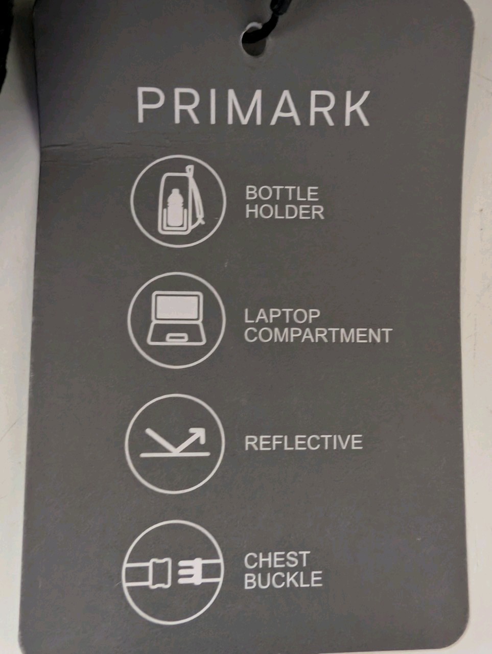 Primark Rolltop Reflective Laptop Backpack