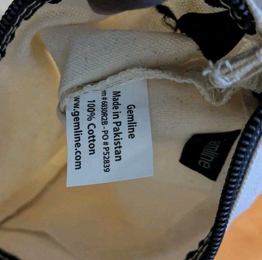 TWITTER NEWS Gemline Zippered Pouch 100% Cotton – RARE – @