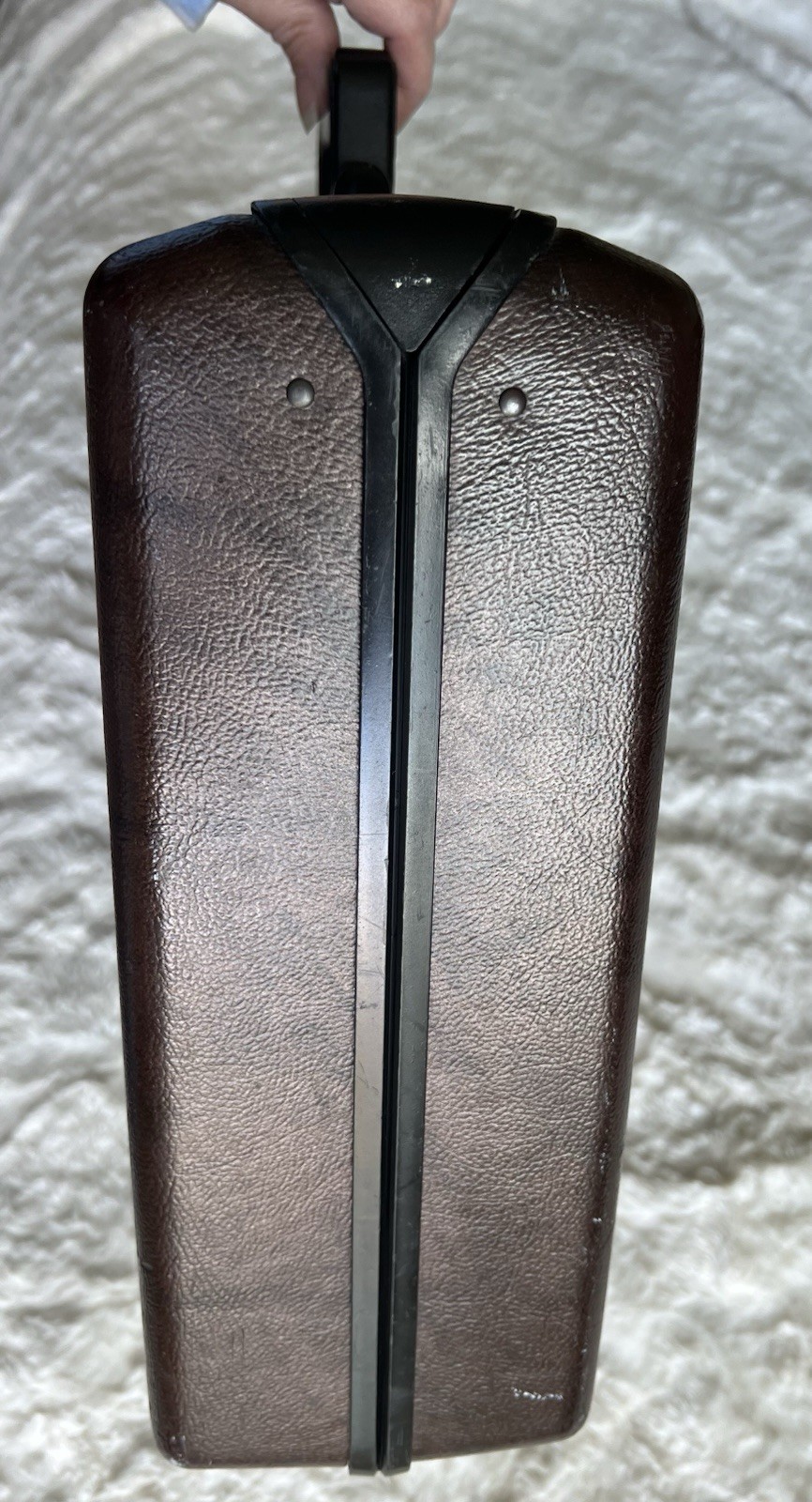 Vintage Samsonite Brown Hard Shell Briefcase Combo Lock Expanding Folder 19×13”