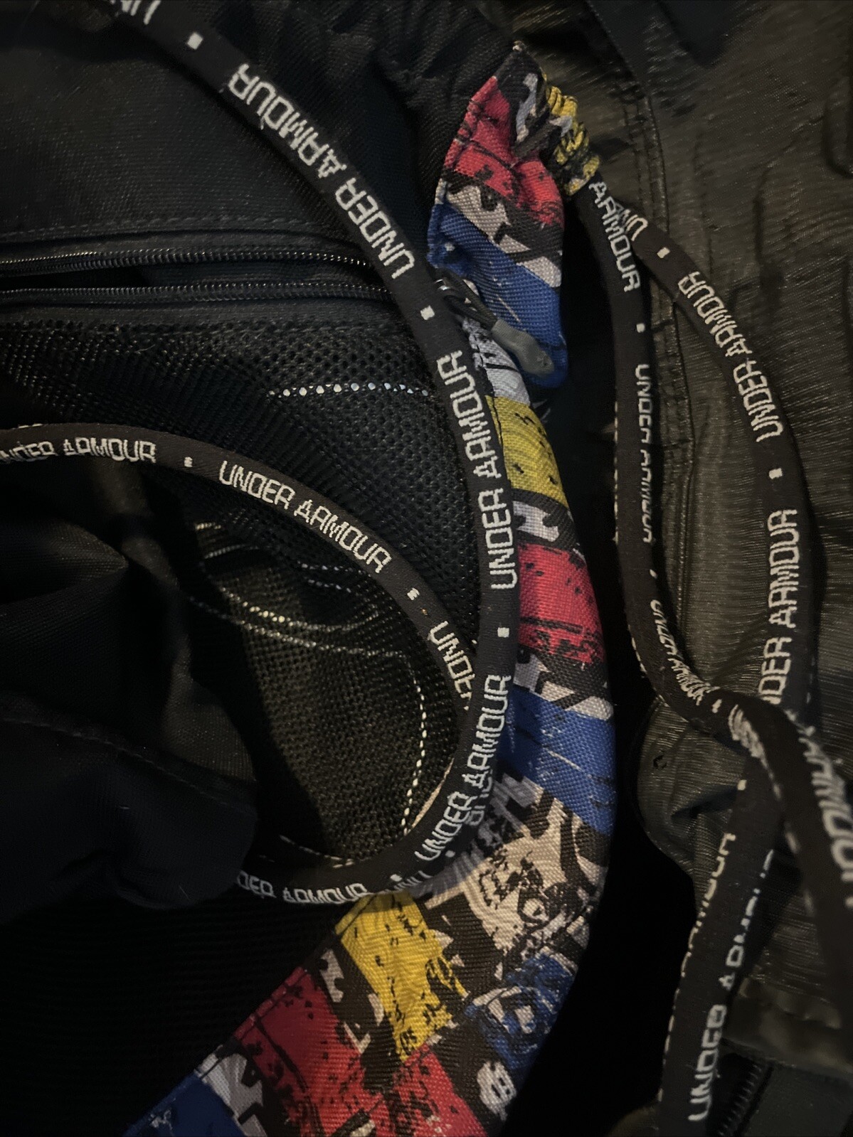 Under armor drawstring bag W/ Mesh Front Pocket Yellow Blue Red Black