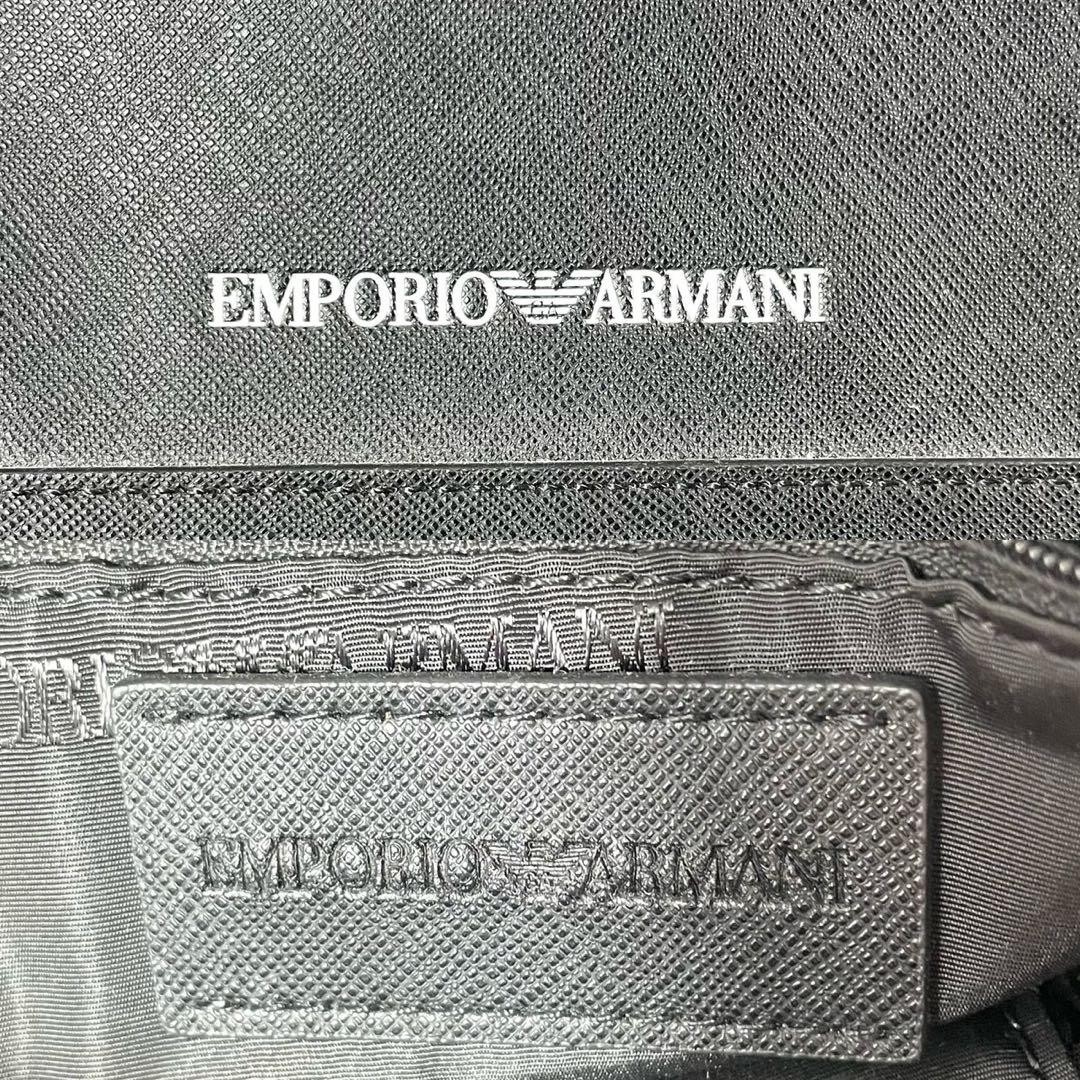 Extremely beautiful item Emporio Armani body bag Saffiano leather black