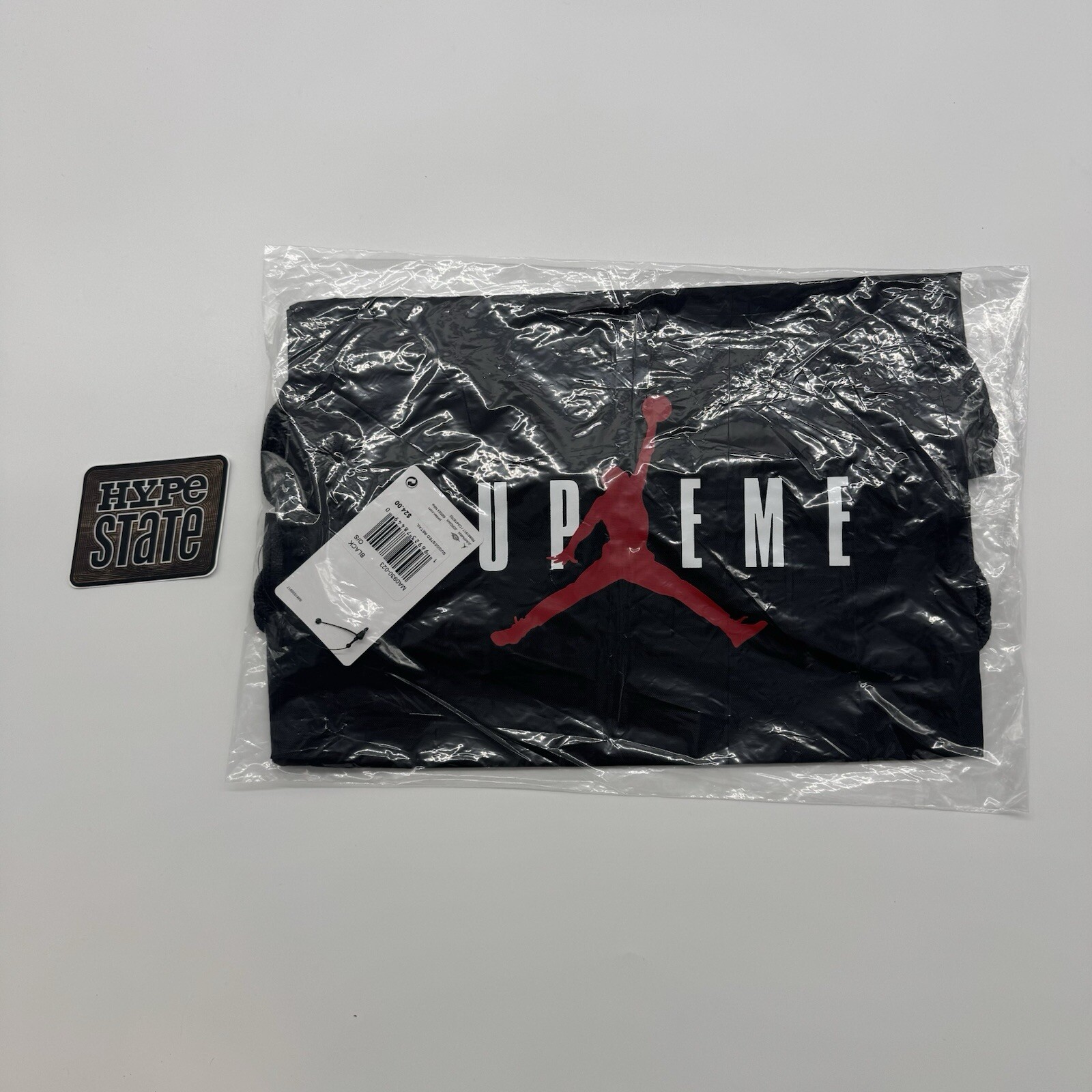 Supreme Jordan Drawstring Bag Black