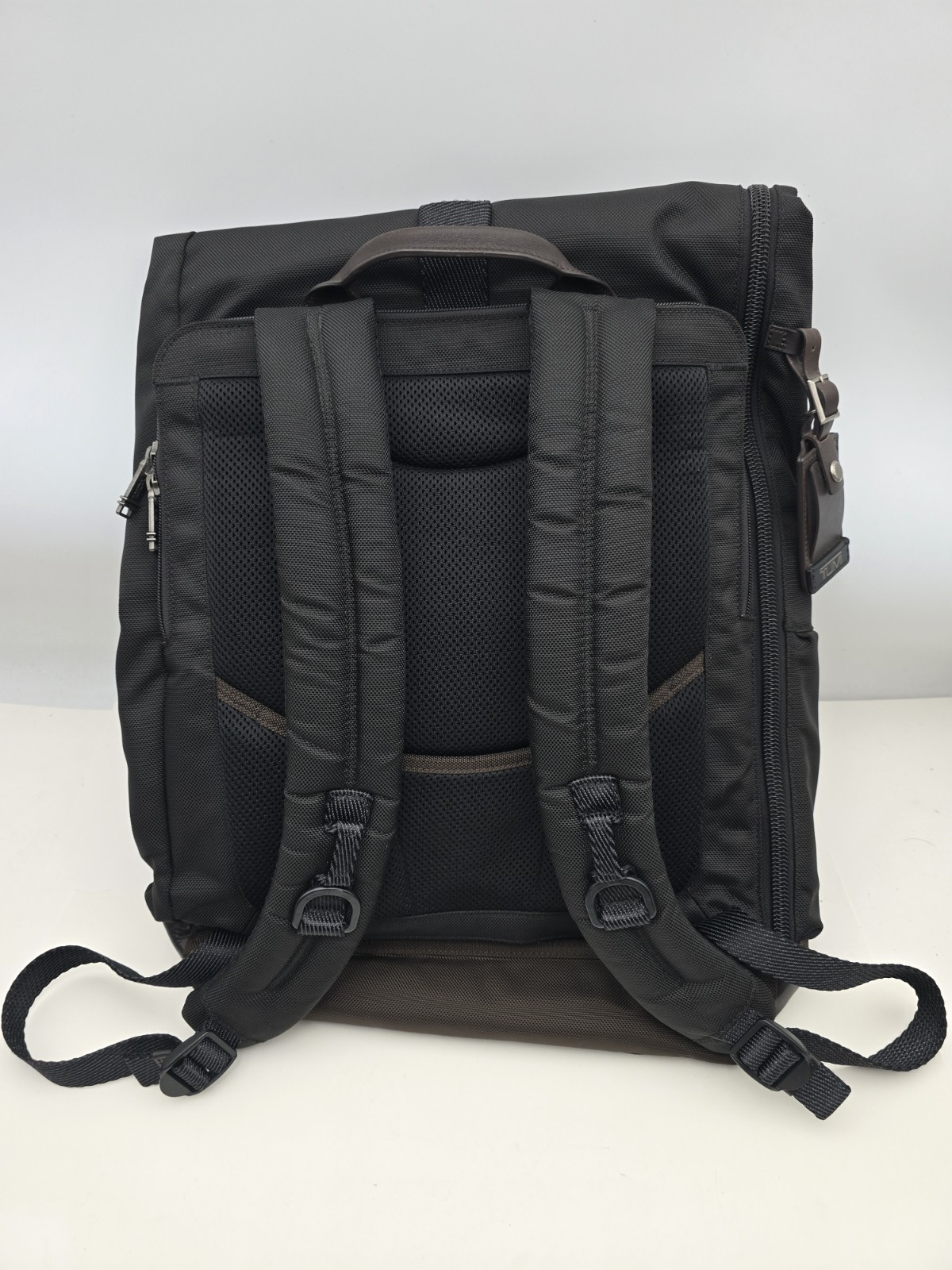 Tumi Alpha Bravo Luke Roll-Top Backpack Nylon Black/Brown