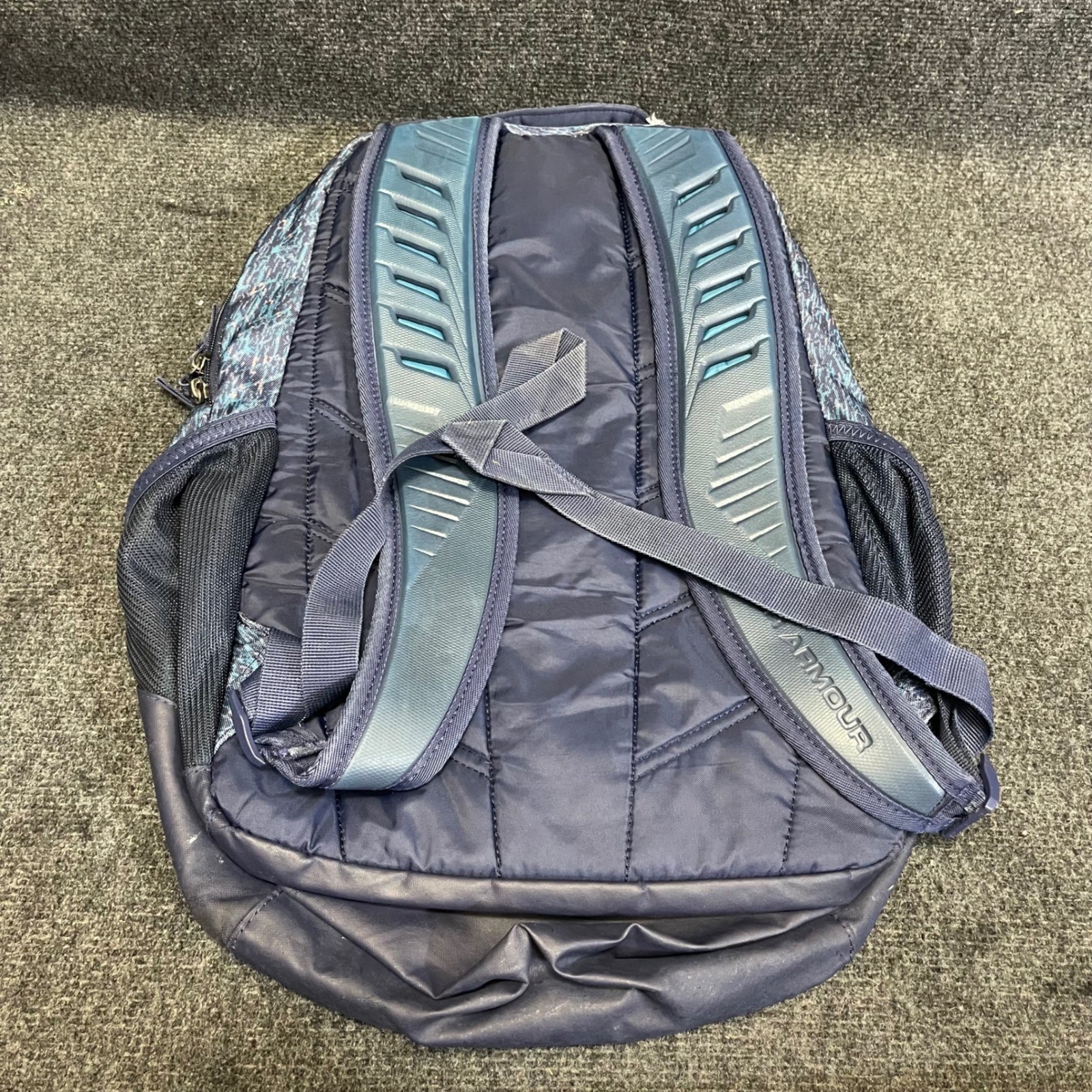 Under Armour 1261825 Teal Blue Patterned Water Resistant Storm Recruit Backpack