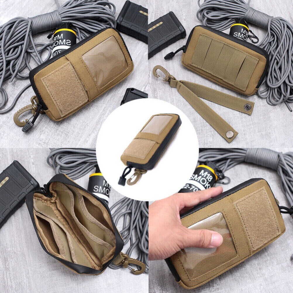 Tactical Wallet Card Holder Molle Pouch Men’s Outdoor Hunting Military Waist Bag