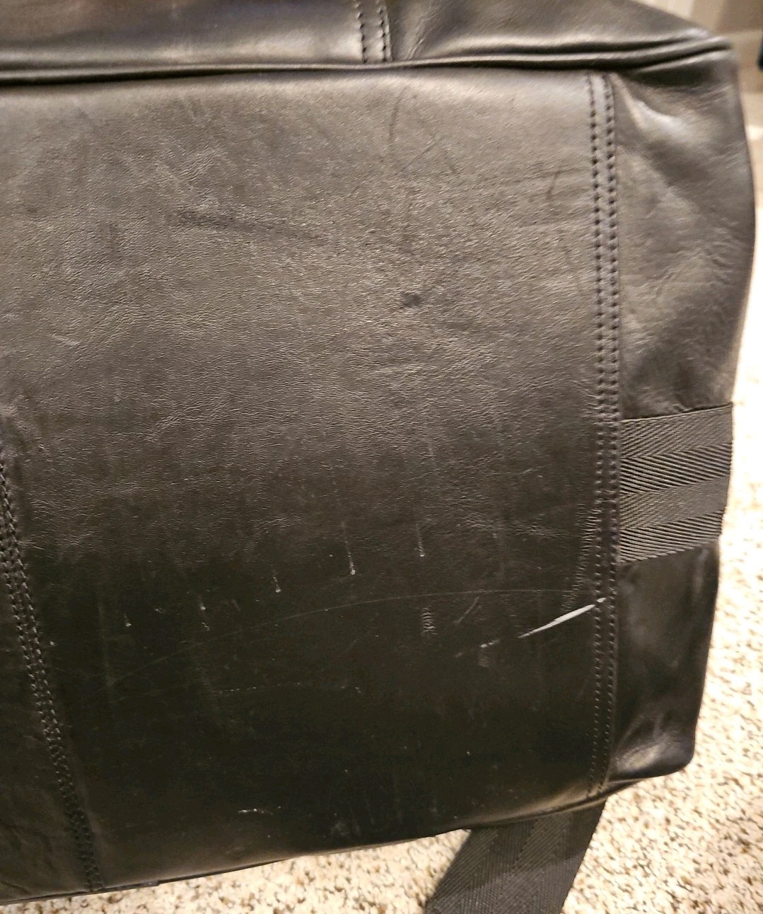 Armani Exchange Duffle Bag 18″x11″x11.5″ Black Leather Satchel Travel Vacation