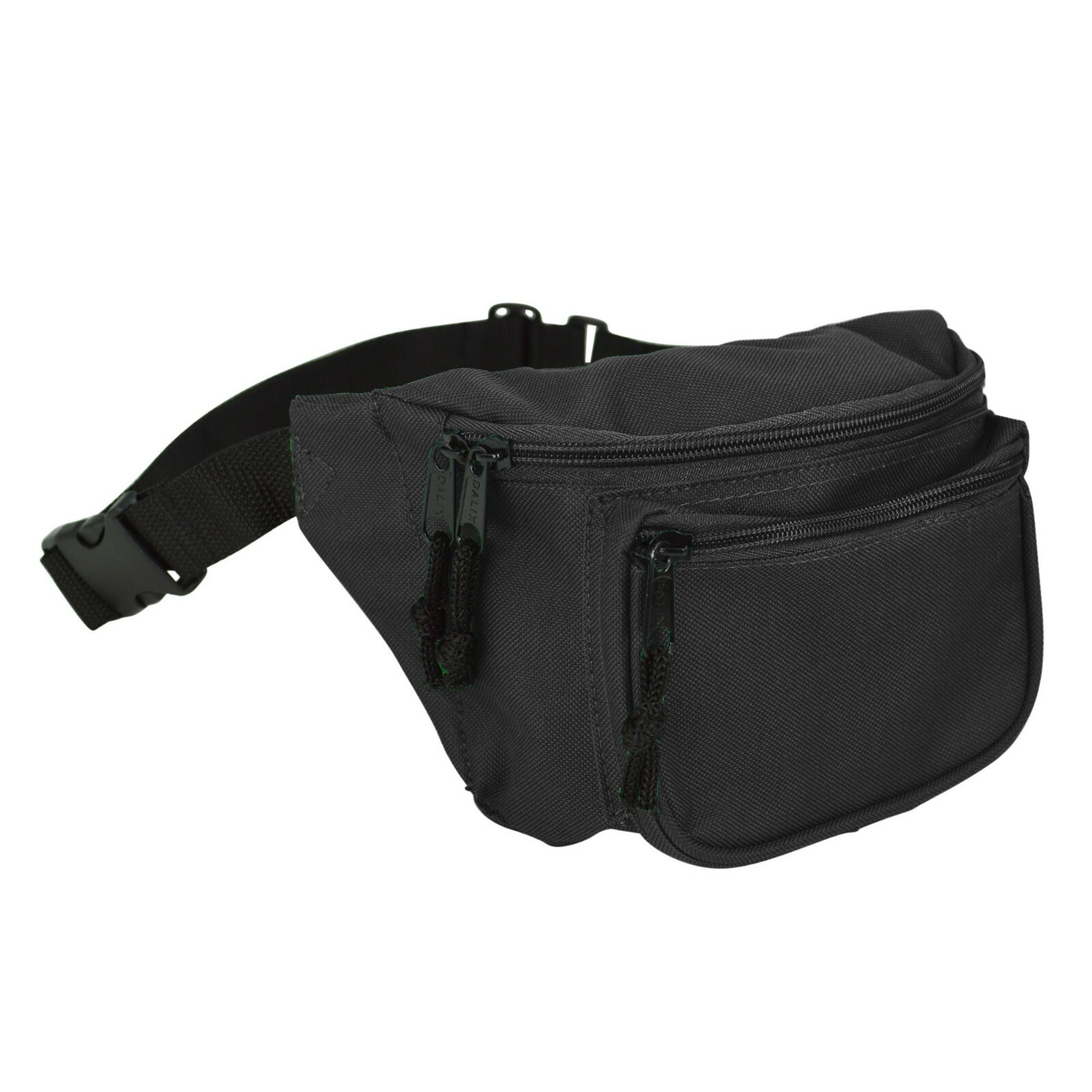 DALIX Fanny Pack with 3 Pockets Blue Black Maroon Travel Waist Pouch Adjustable