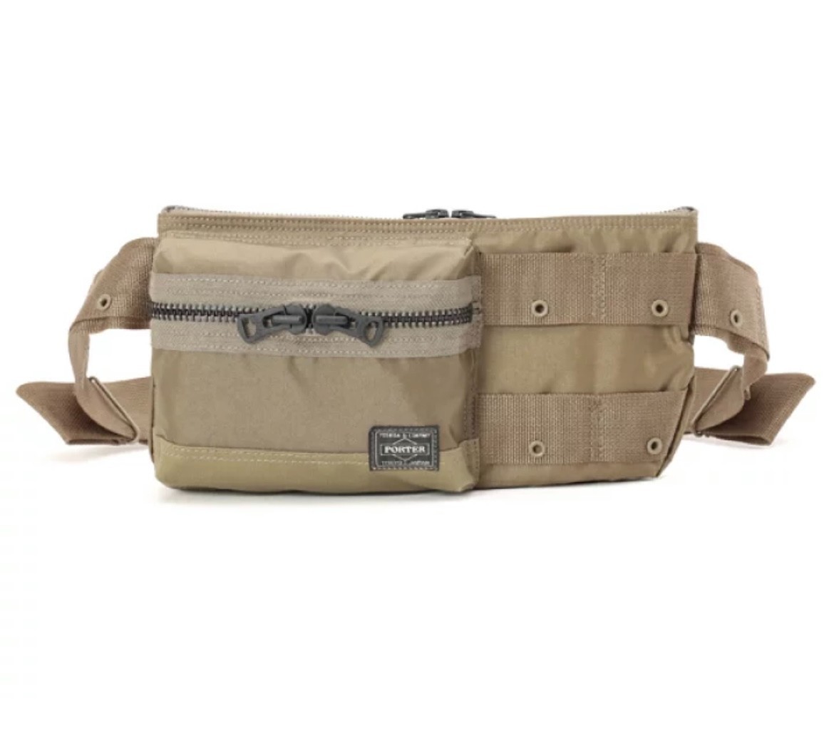 PORTER ALL Waist Bag with Pouches 502-05961 Beige Crossbody Hip Bag Yoshida JP