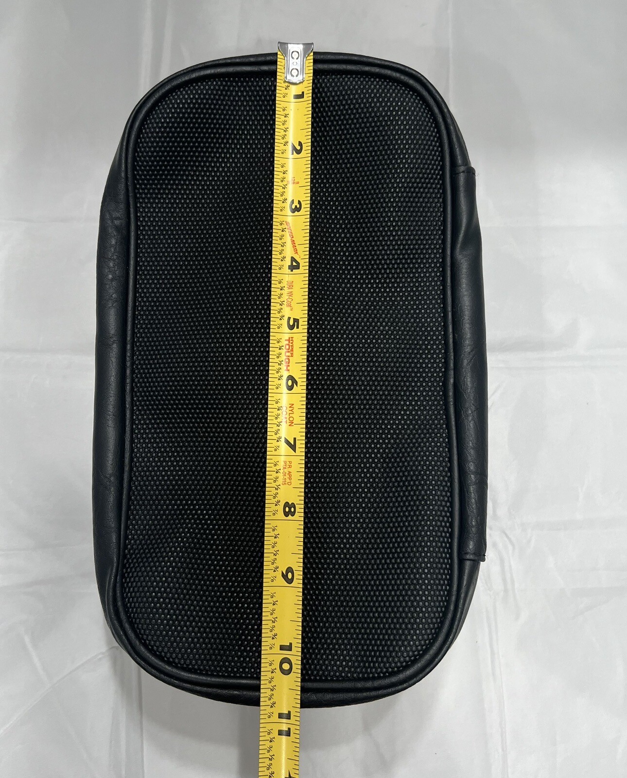 Perry Ellis Portfolio~Men’s Black Faux Leather Travel Kit Toiletry Bag W/Handle