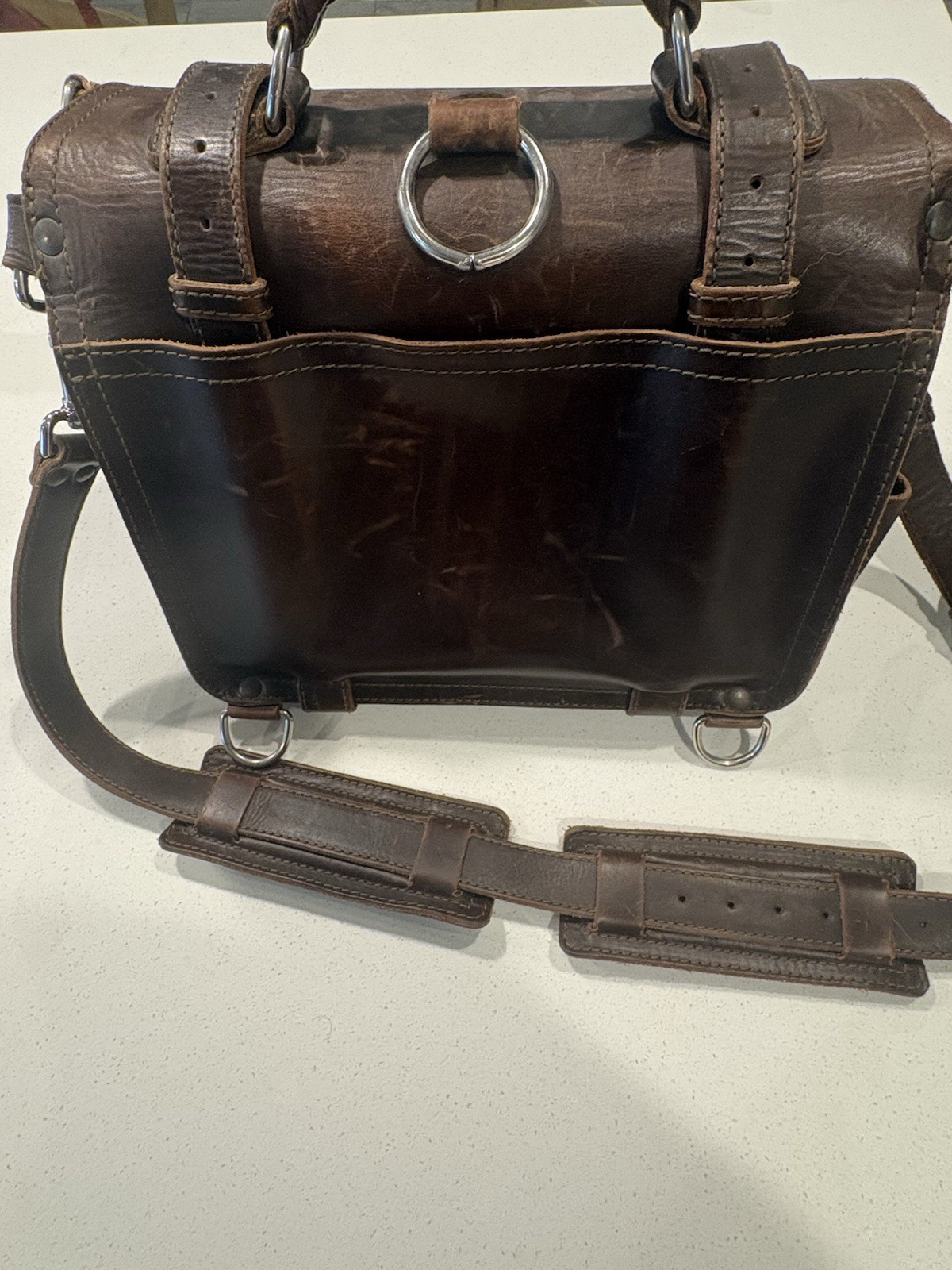 Saddleback Lg Briefcase/Document Case Buckle Closure Adjustable Shoulder Strap
