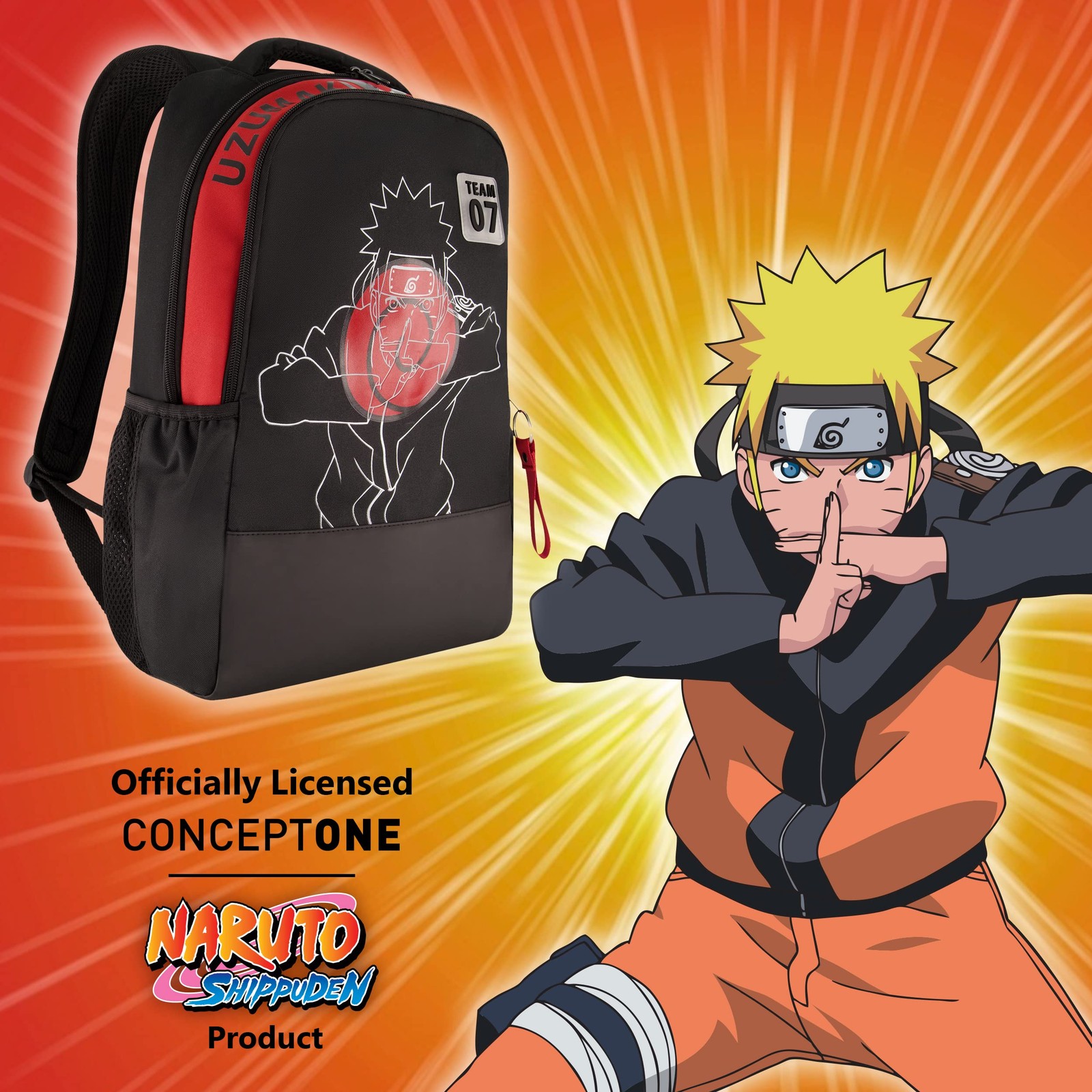 Naruto 15 Inch Sleeve Laptop Backpack, Padded Computer Bag for Commute or