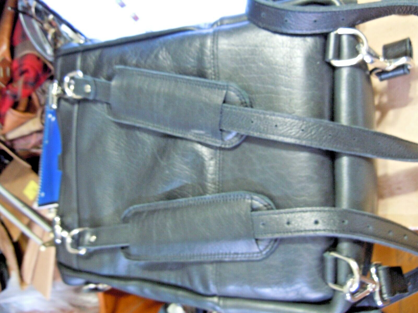 NEW Greene Leather Com. ROLL TOP HEAVY BUFFALO LEATHER BACKPACK MESSENGER USA