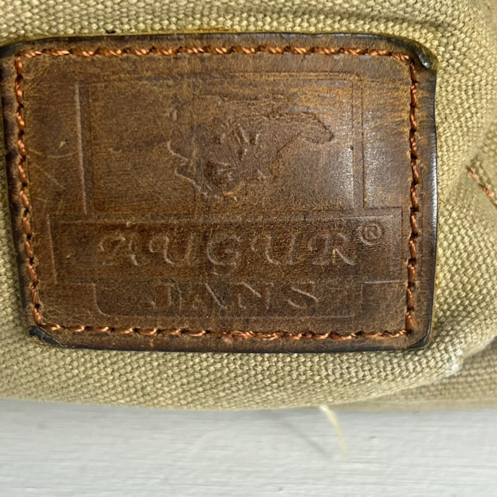 Augur Strauss Backpack Laptop Canvas Drawstring Leather Trim Boho Hiking Unisex