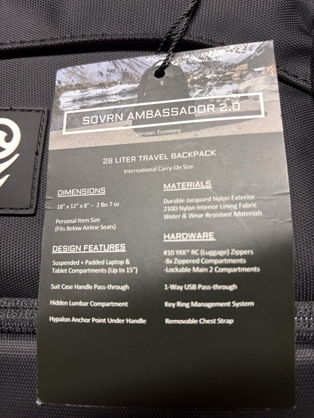 NEW! Sovrn Republic 28L Ambassador 2.0 (White Label) Backpack. FREE SHIPPING!!!