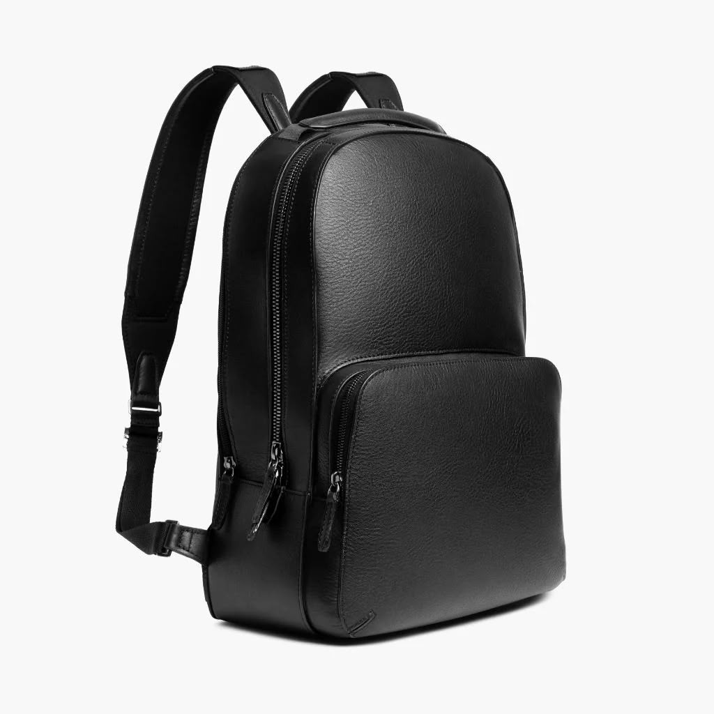 Genuine Leather Backpack Laptop Travel Bag Business School Rucksack Black Brown