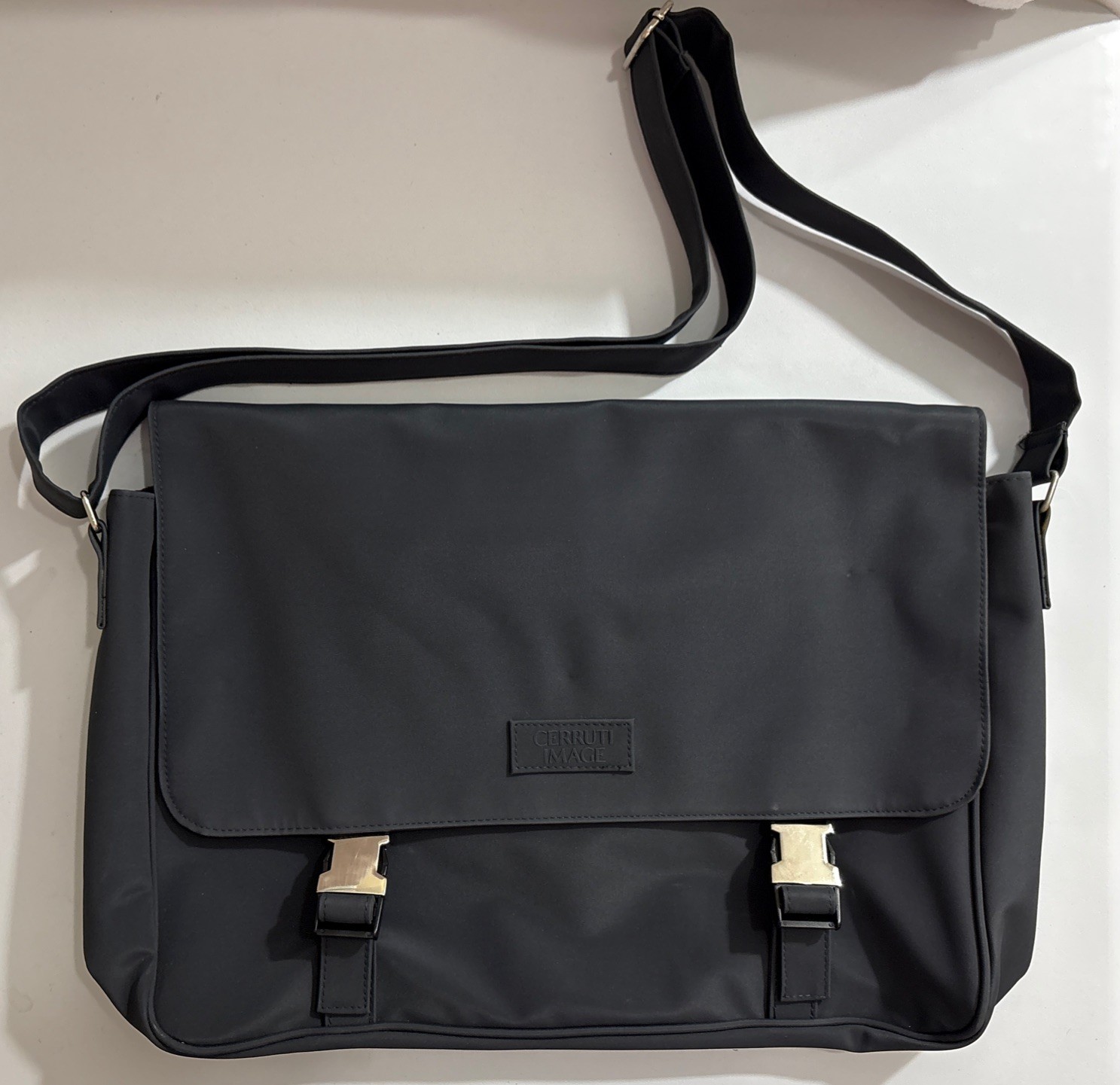 Vintage Cerruti 1881 All-Nylon Messenger Laptop Bag 16″ Vegan 90s Office