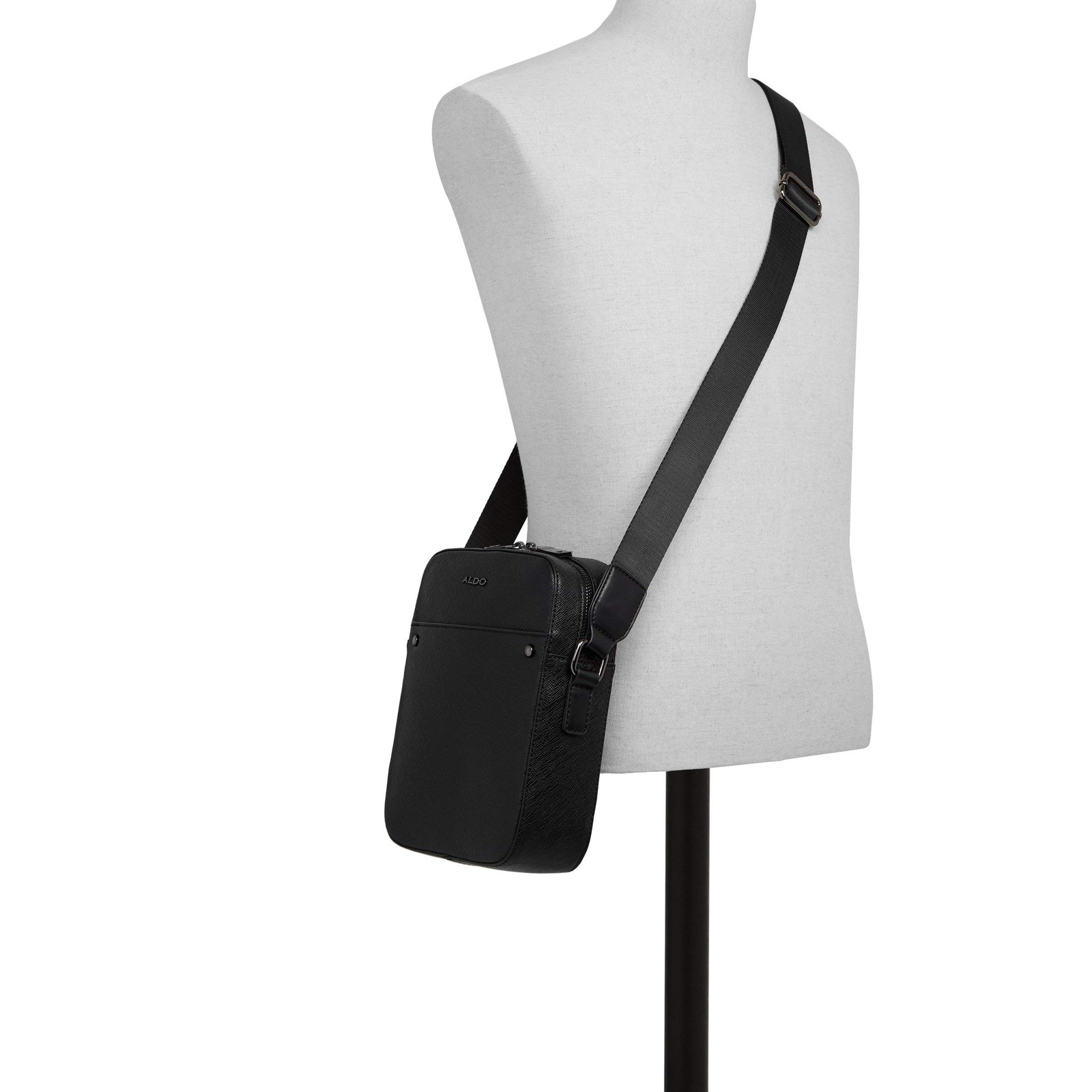 ALDO Men’s Poani Crossbody Bag, Black Small