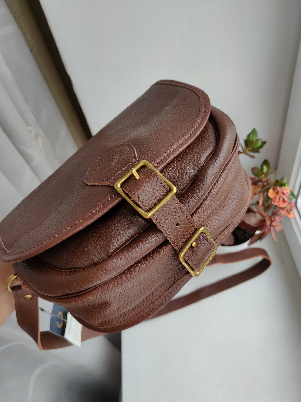 Fred Perry Bag Leather Cartridge Messenger Crossbody Chocolate Brown Laurel NWT