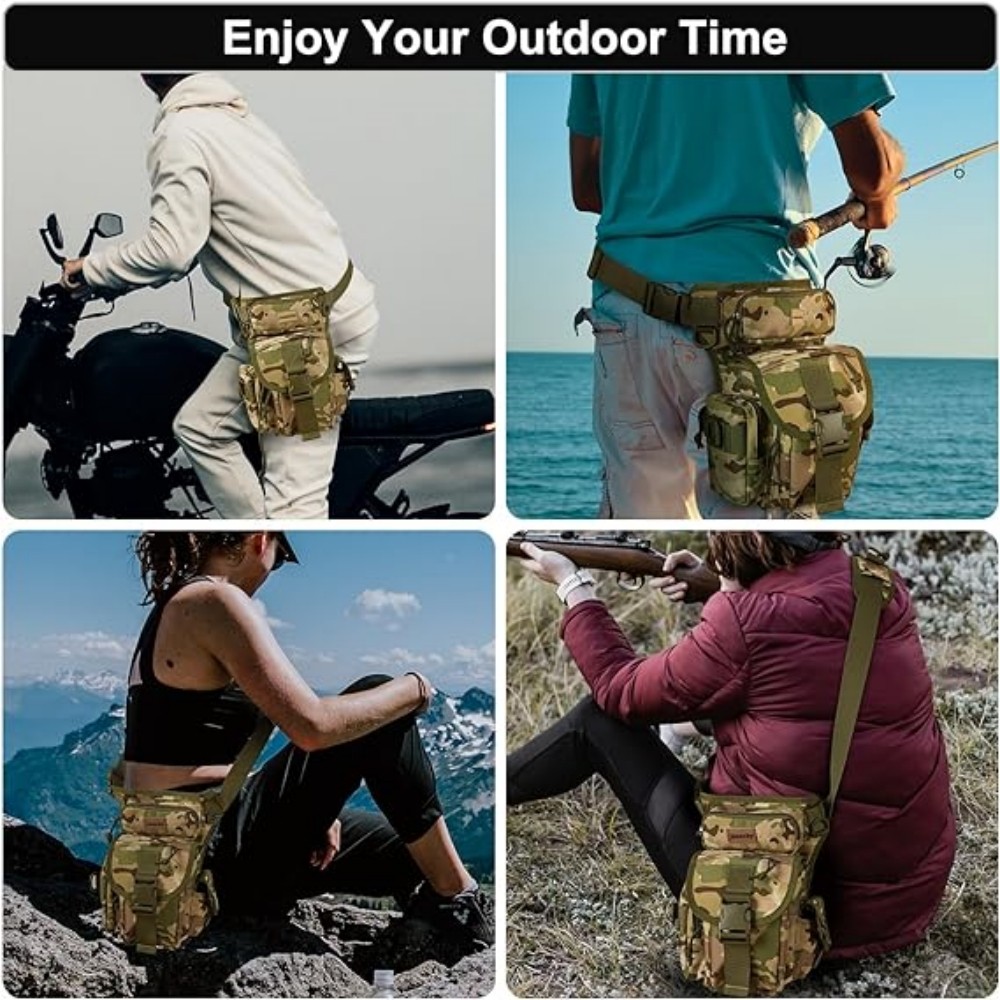Waterproof Waist Belt Fanny Pack with Drop Leg Thigh Holster – Outdoor Adventure