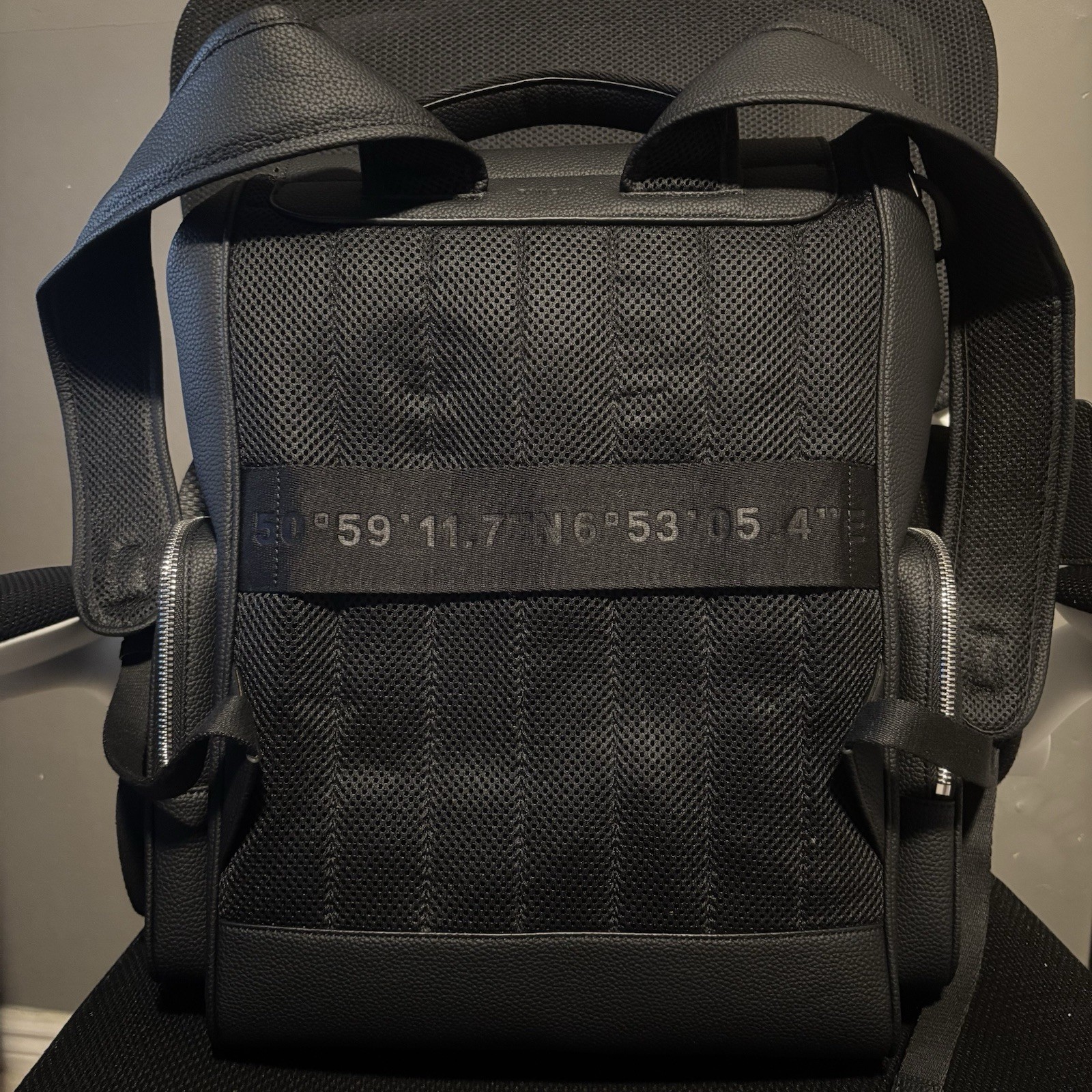 RIMOWA Black Backpack Buckle Flap Zip Closure Outer Side Pockets Double Handles