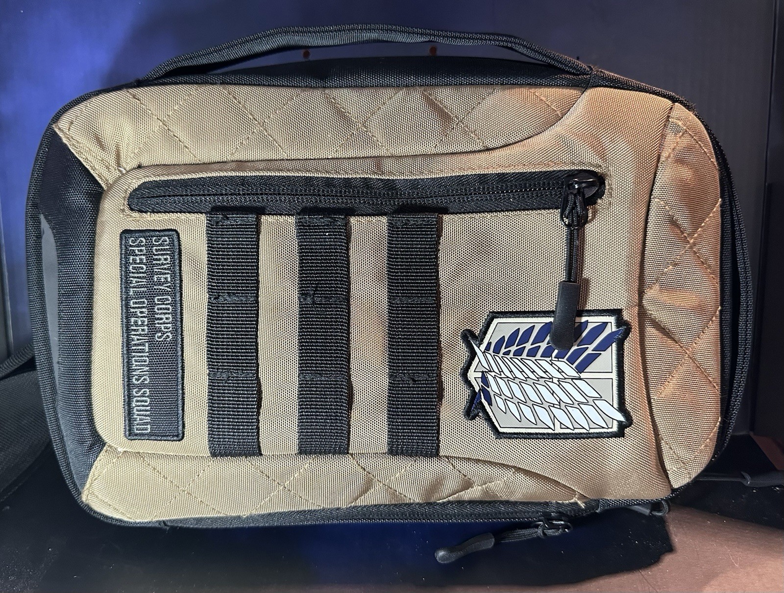 Black /Tan Tactical Anime Sling Bag “Attack On Titan” Scout Regiment