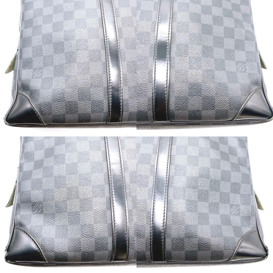 LOUIS VUITTON Briefcase Porte Document Voyage N41125 Damier Graphite Black Gray