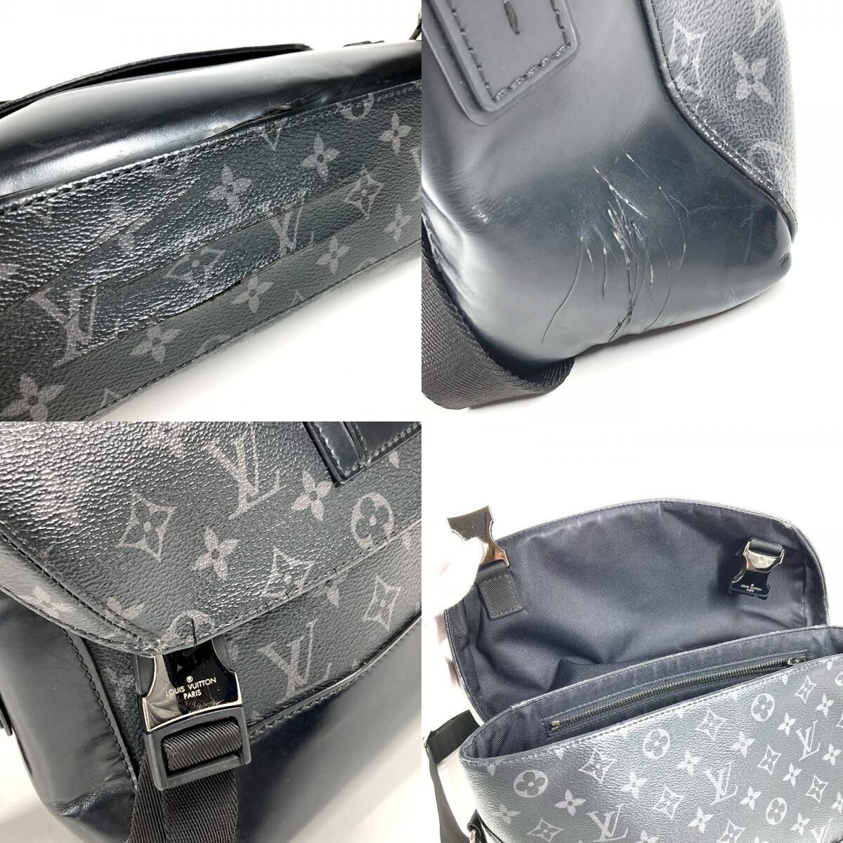 LOUIS VUITTON Messenger bag M40511 Monogram Eclipse black Authentic From Japan
