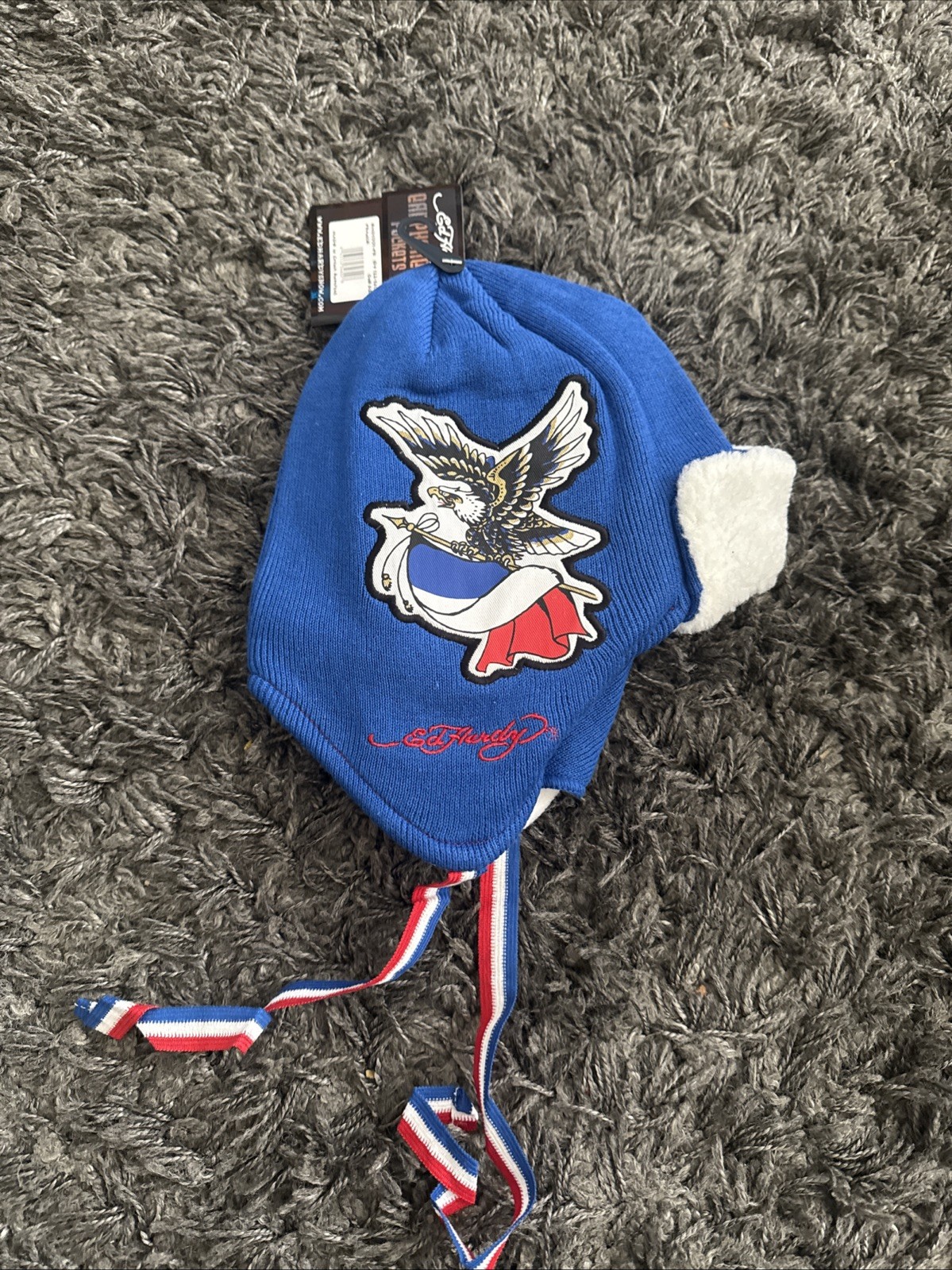 New with Tags Ed Hardy USA Ski Hat Cap & Removable Face Mask Beanie Skullies