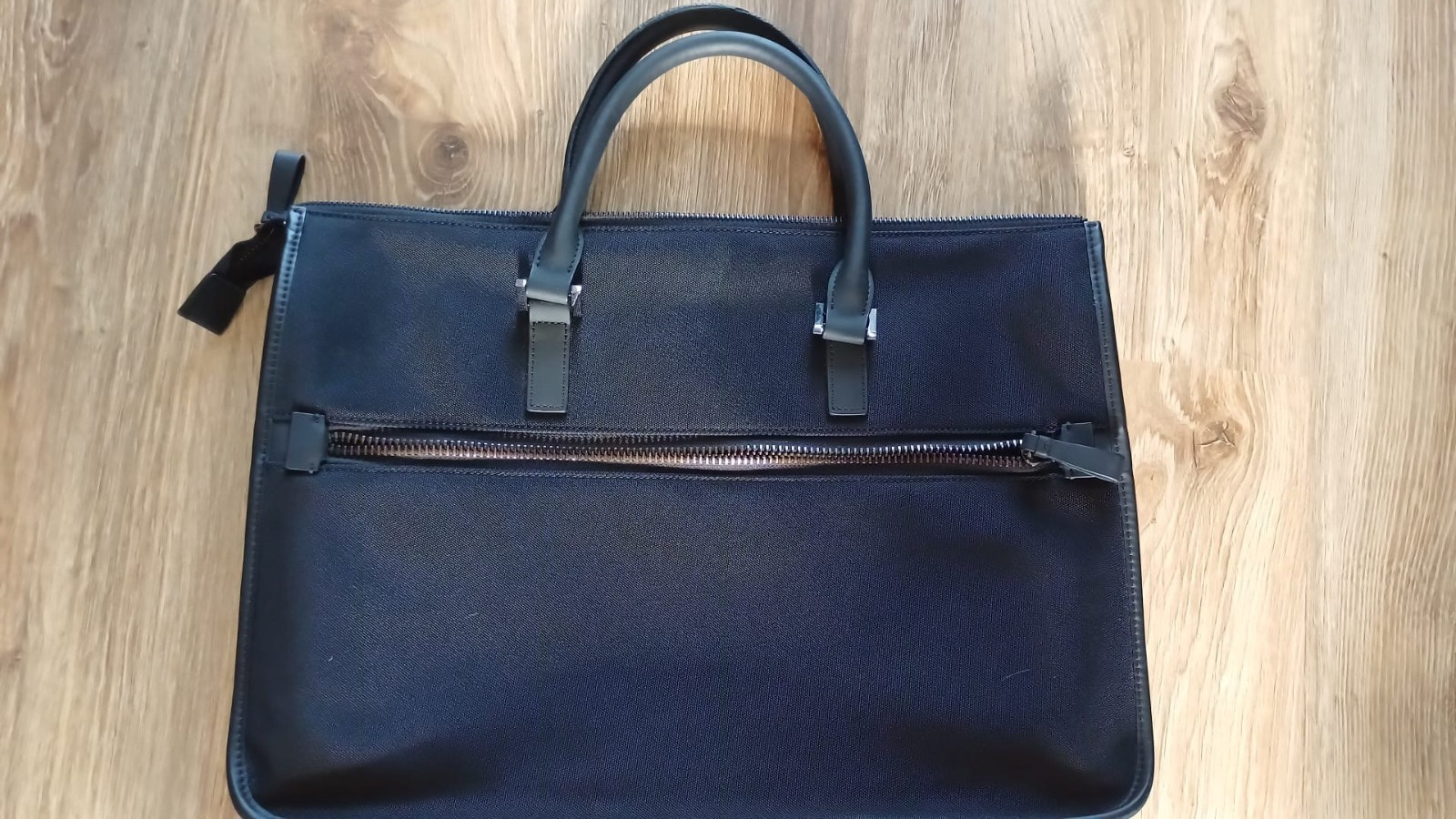 Carlo Pazolini Black Business Briefcase – Unisex, Italian Leather, 39×28 cm