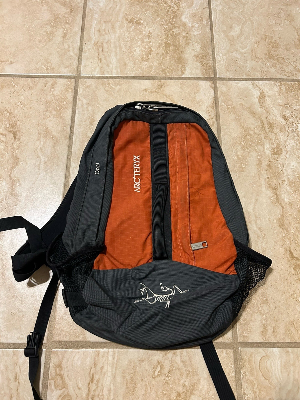 Arc’teryx Backpack Orange Gray Opal 100% Nylon Adjustable Shoulder Straps