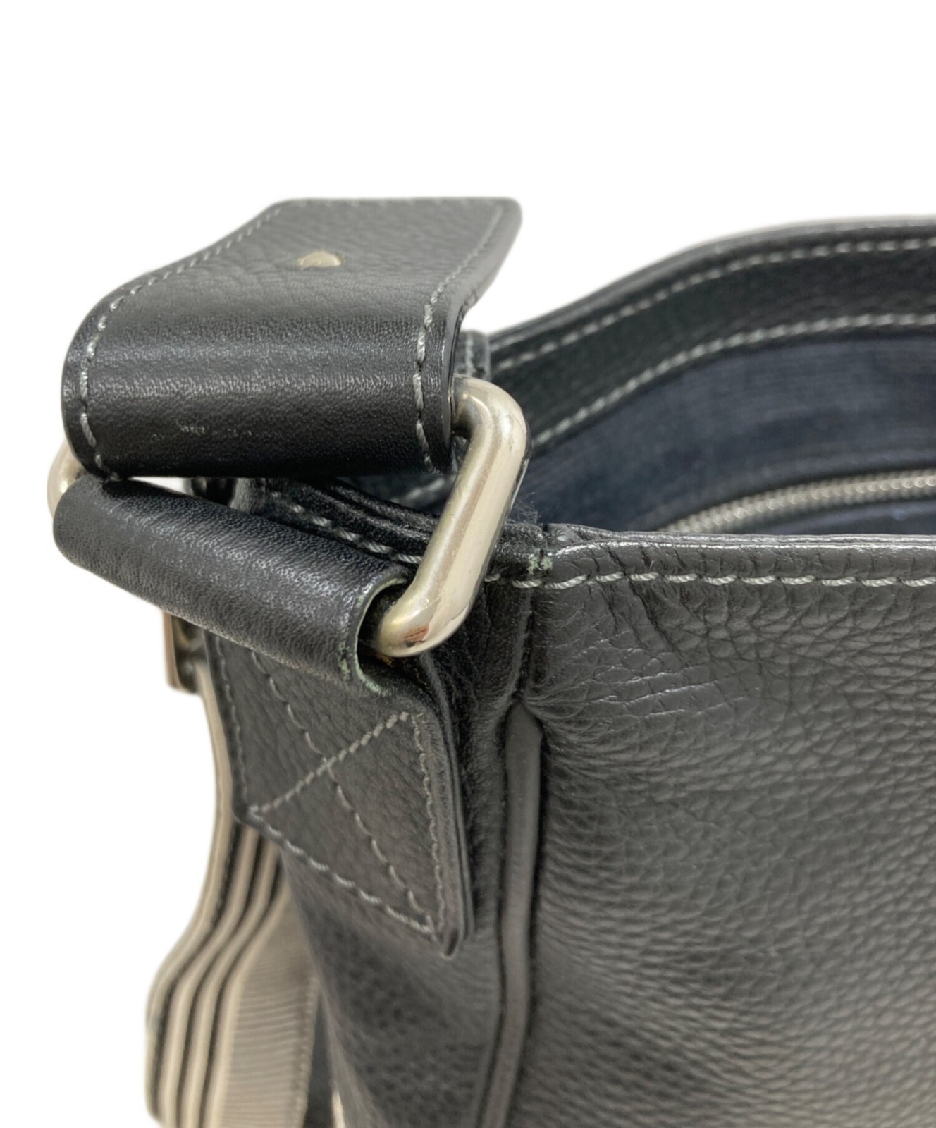 GIVENCHY Authentic Logo Embossed Shoulder Bag Black Crossbody Messenger Bag