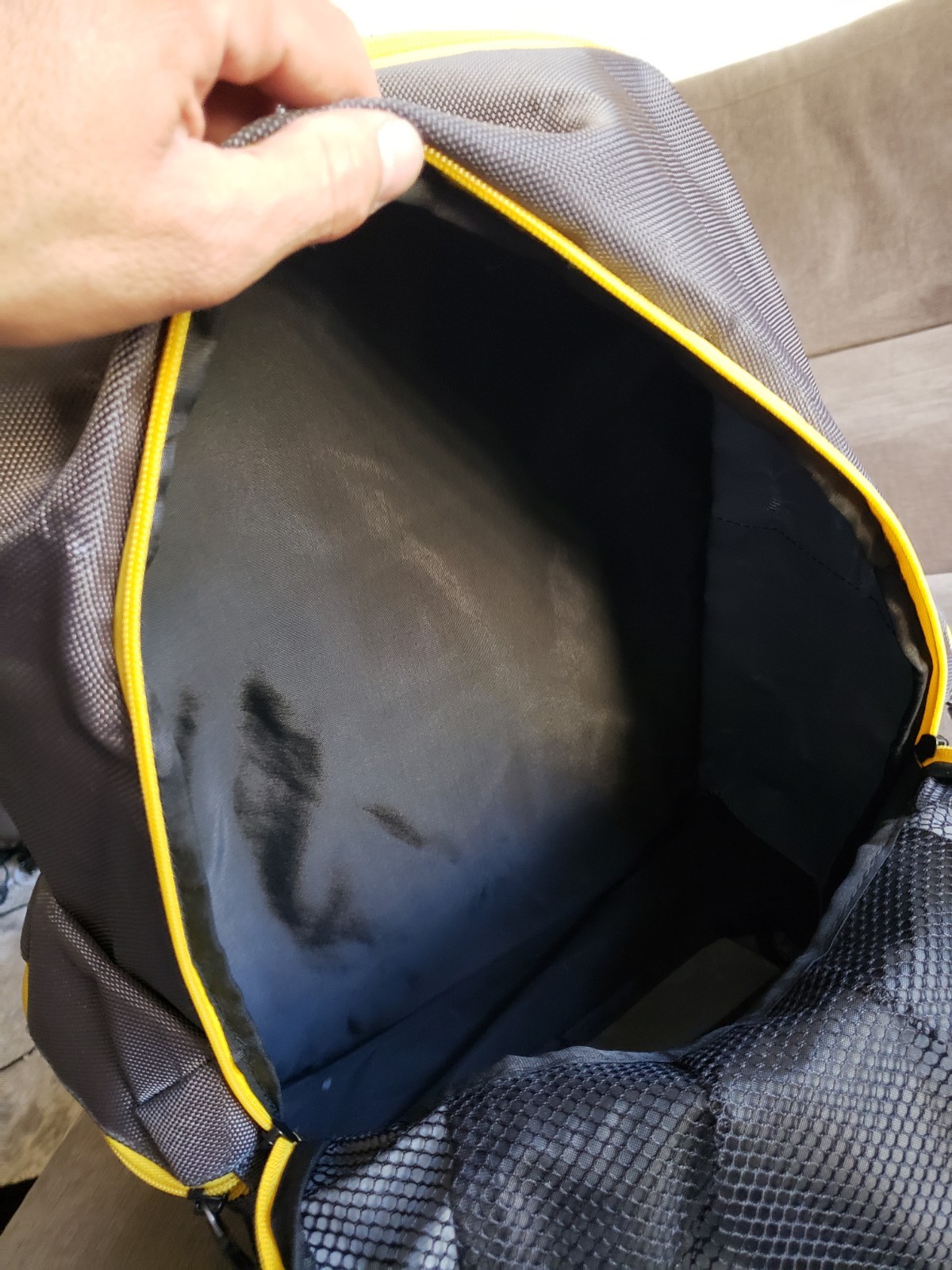 Vintage Microsoft Computer Laptop Backpack W/ Clip In Bag Grey Yellow READ DESC.