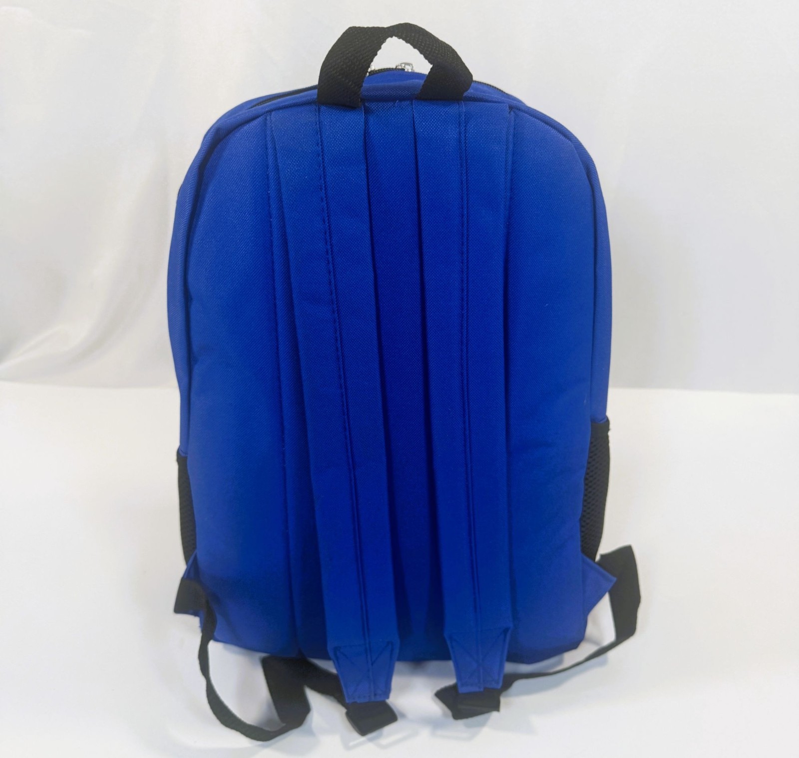 TrailSport Blue Backpack with Front Pocket and Mesh Side Pockets