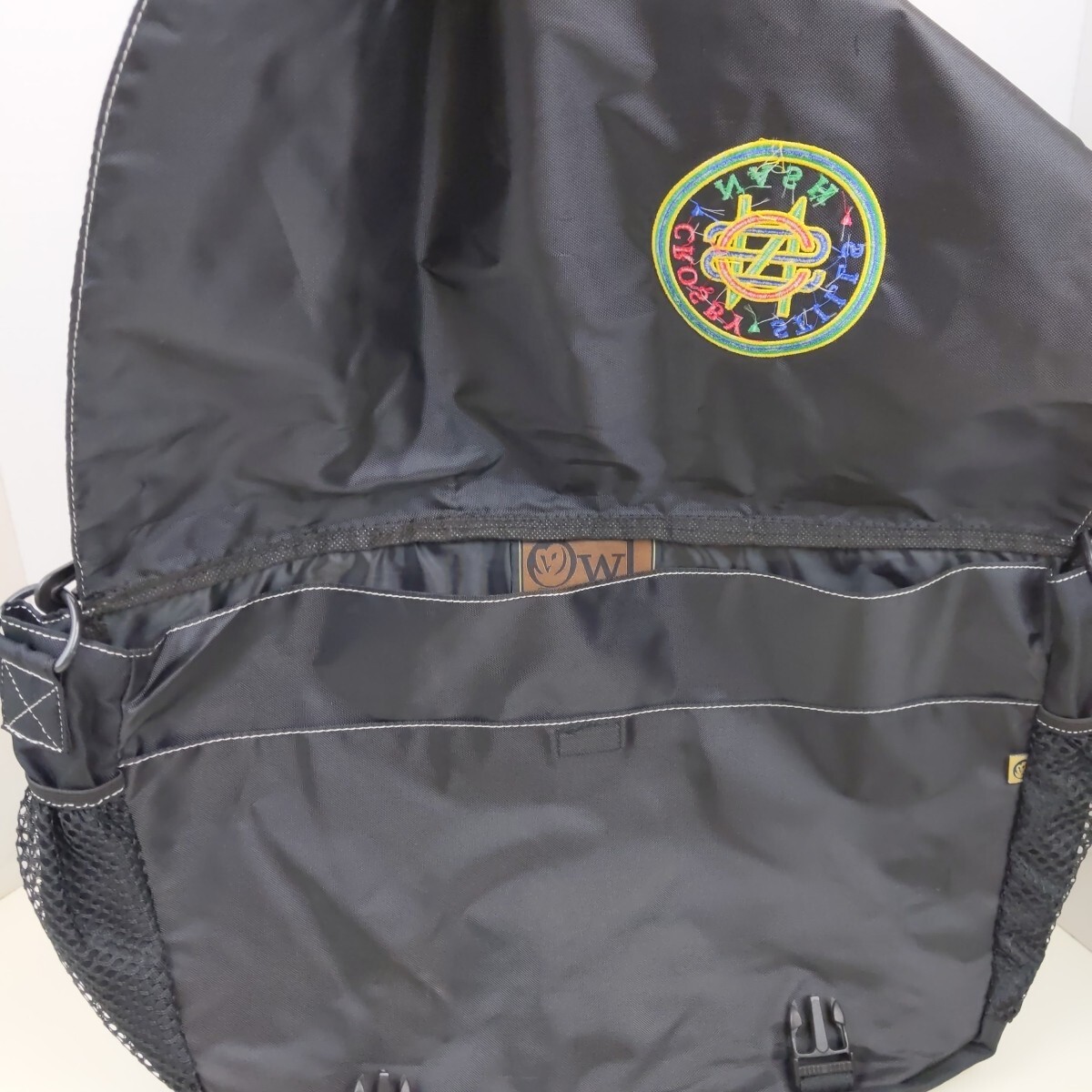 Crosby Stills Nash Messenger Bag Black Nylon Laptop Shoulder Tote Music Logo