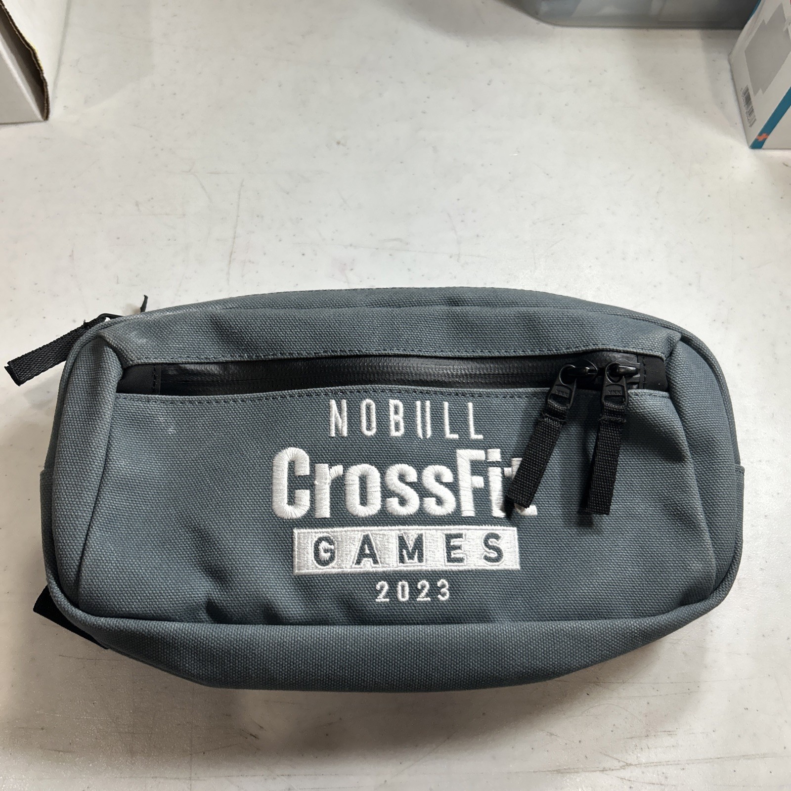 Nobull CrossFit Games 2023 Fanny Pack Crossbody Bag Cement Gray Canvas