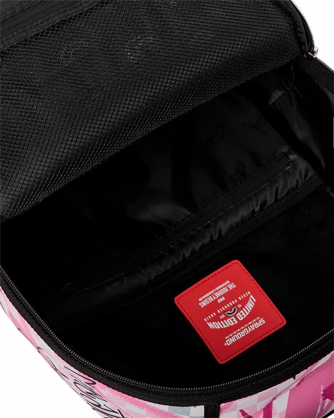 SPRAYGROUND LIMITED EDITION BACKPACK BROKEN HEARTS CLUB PINK SMOKE LOVE CHECK