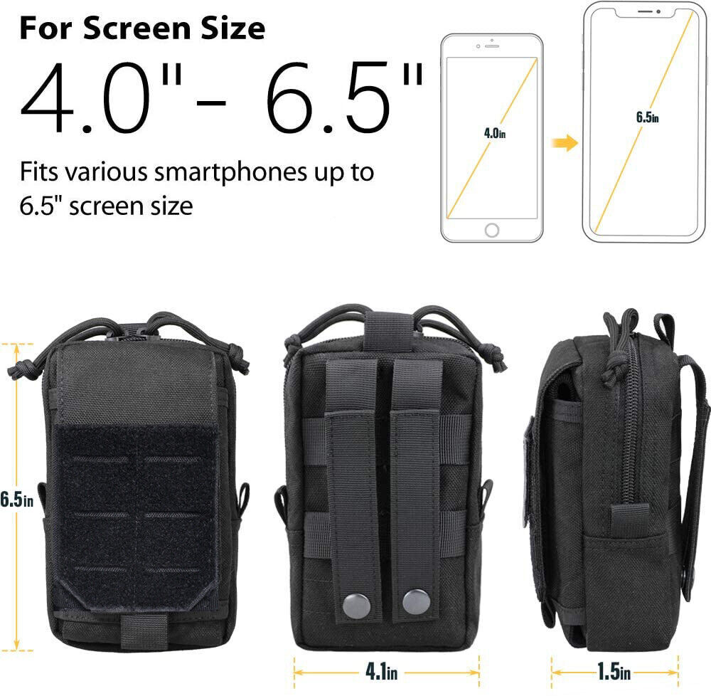 Outdoor Tactical Molle Pouch Mobile Phone Waist Bag EDC Pouch Wallet Utility Bag