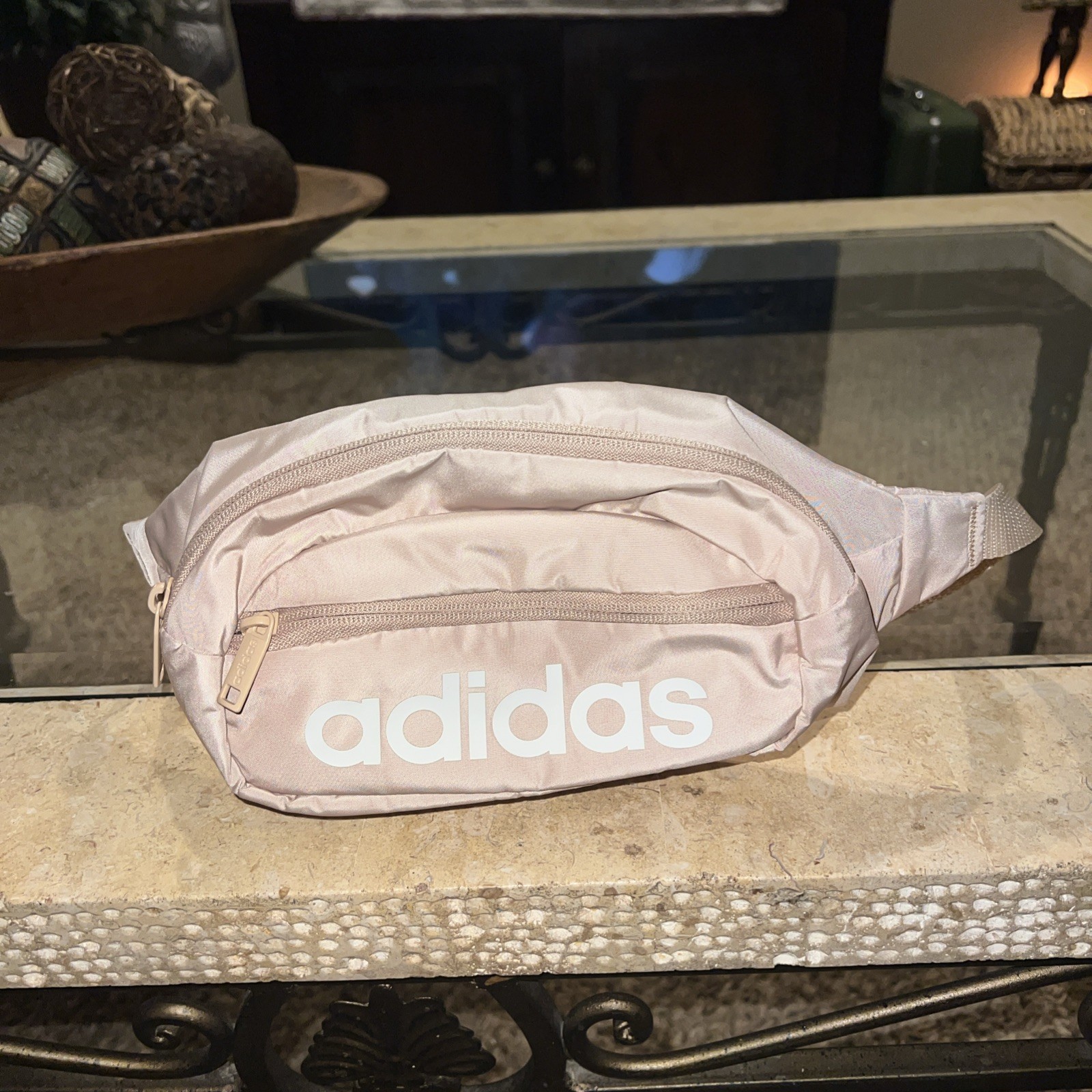 Adidas Core Waist Bag Fanny Pack Adjustable Bag, Magic Beige/Off White NEW