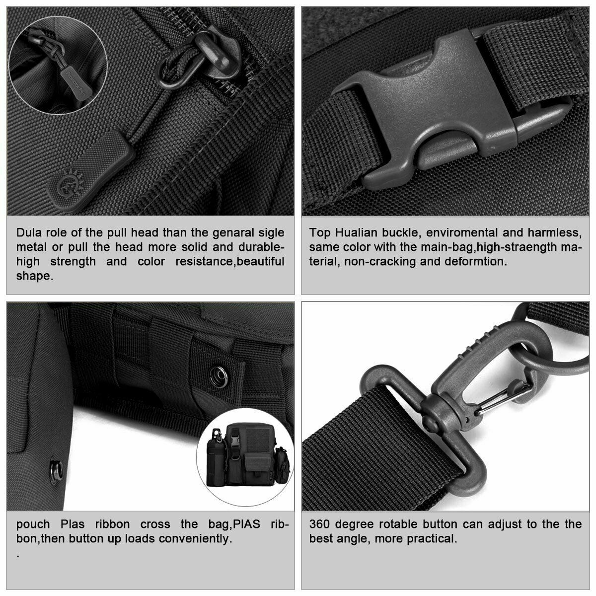 Small EDC Tactical Messenger Bag for Men MOLLE Sling Backpack Sport Daypack Gift