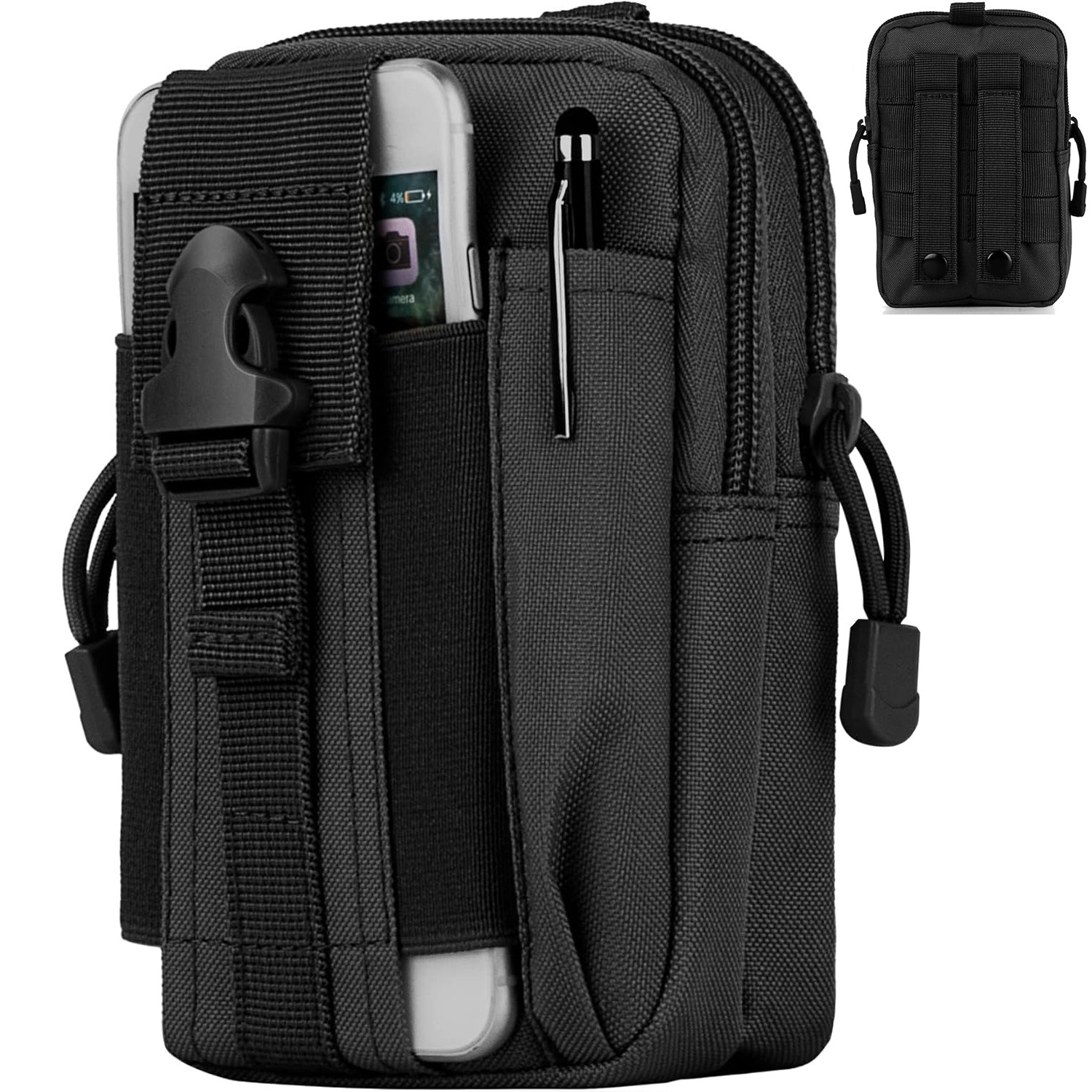 Tactical Molle Phone Pouch Military EDC Utility Bag with Phone Belt Clip Holder