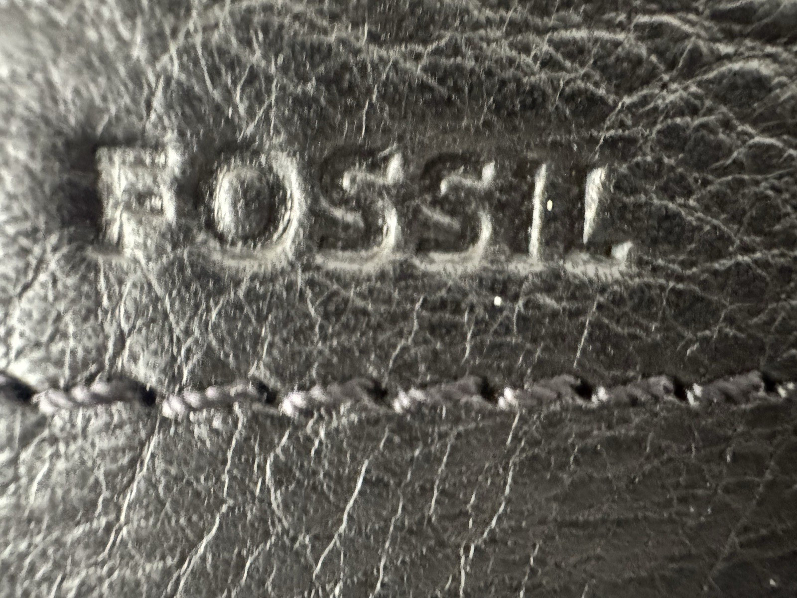 Fossil Defender Briefcase Black Leather Top Handles Crossbody Strap Double Zip