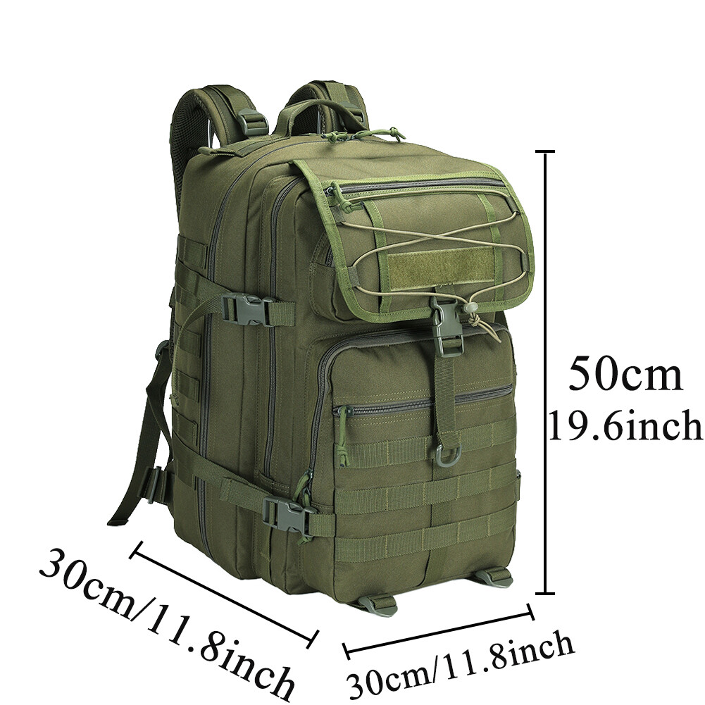 45L Molle Tactical Backpack Rucksack Outdoor Military Camping Hiking Travel Bag