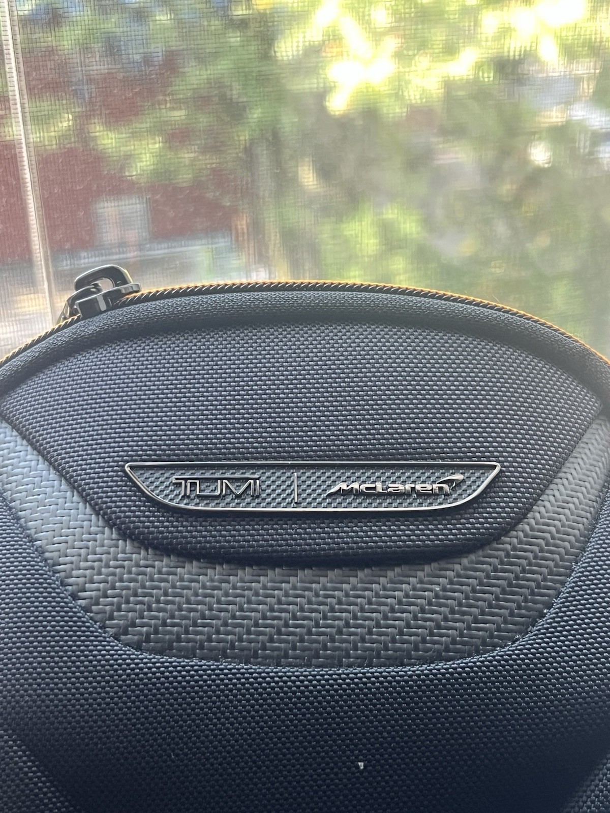 Tumi x McLaren Torque Sling Bag Black Orange Carbon Fiber – Excellent Condition