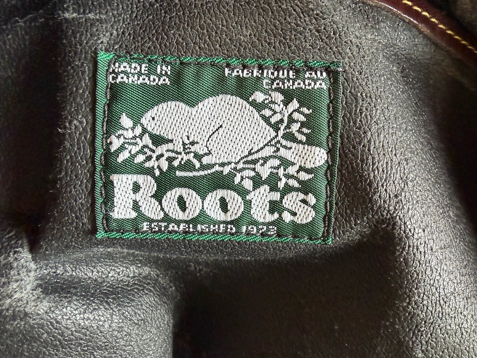 Vintage Roots Canada VH1 “Music First” promotional leather duffle bag. Rare!