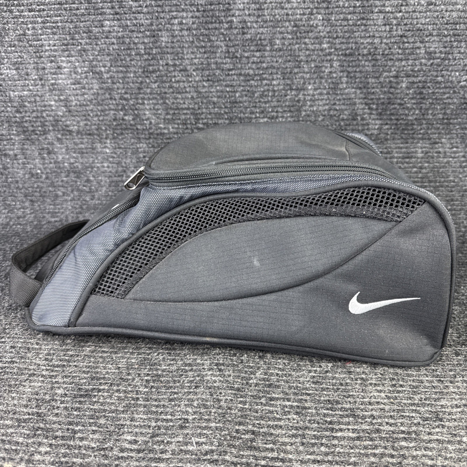 Nike Golf Equipment Mini Backpack Clothes Shoes Black Gray Bag 16” X 12”