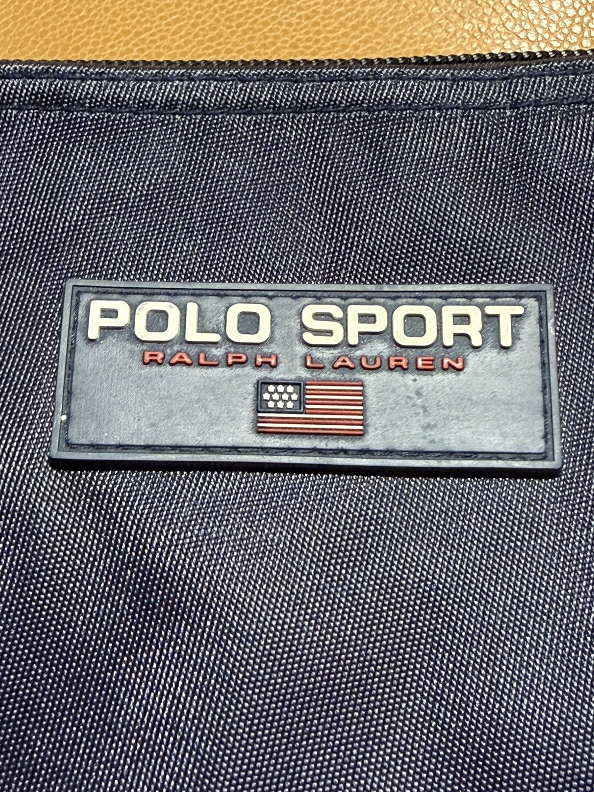 Vtg Ralph Lauren Polo Sport Nylon Crossbody Bag Pouch USA Flag Rare US Seller